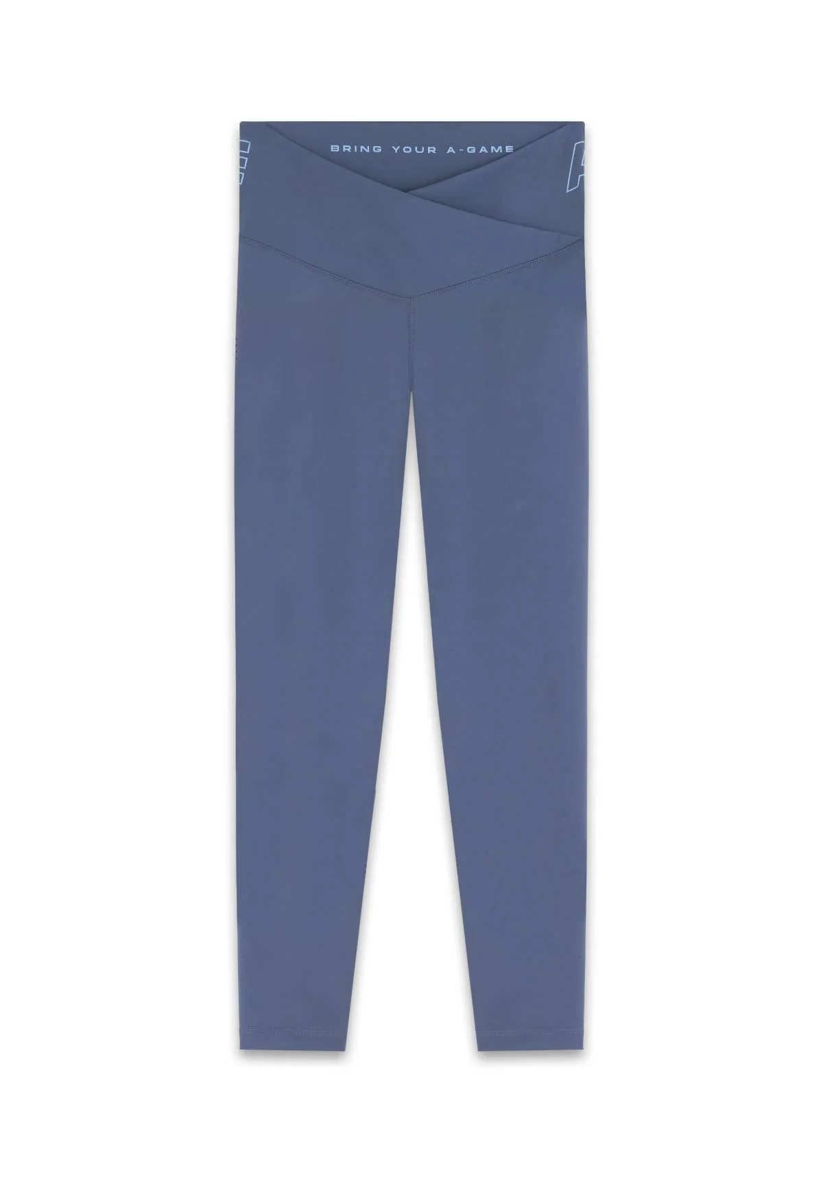 Women's Wrapped Yoga Leggings - Blue - Image 5