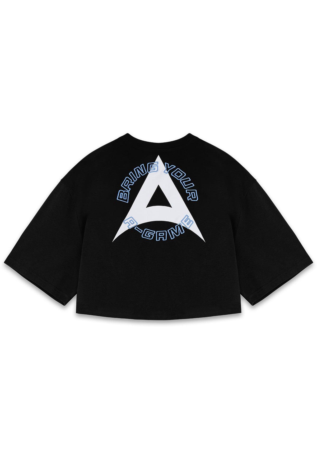 Women's Relaxed Cropped T-Shirt - Black - Image 6
