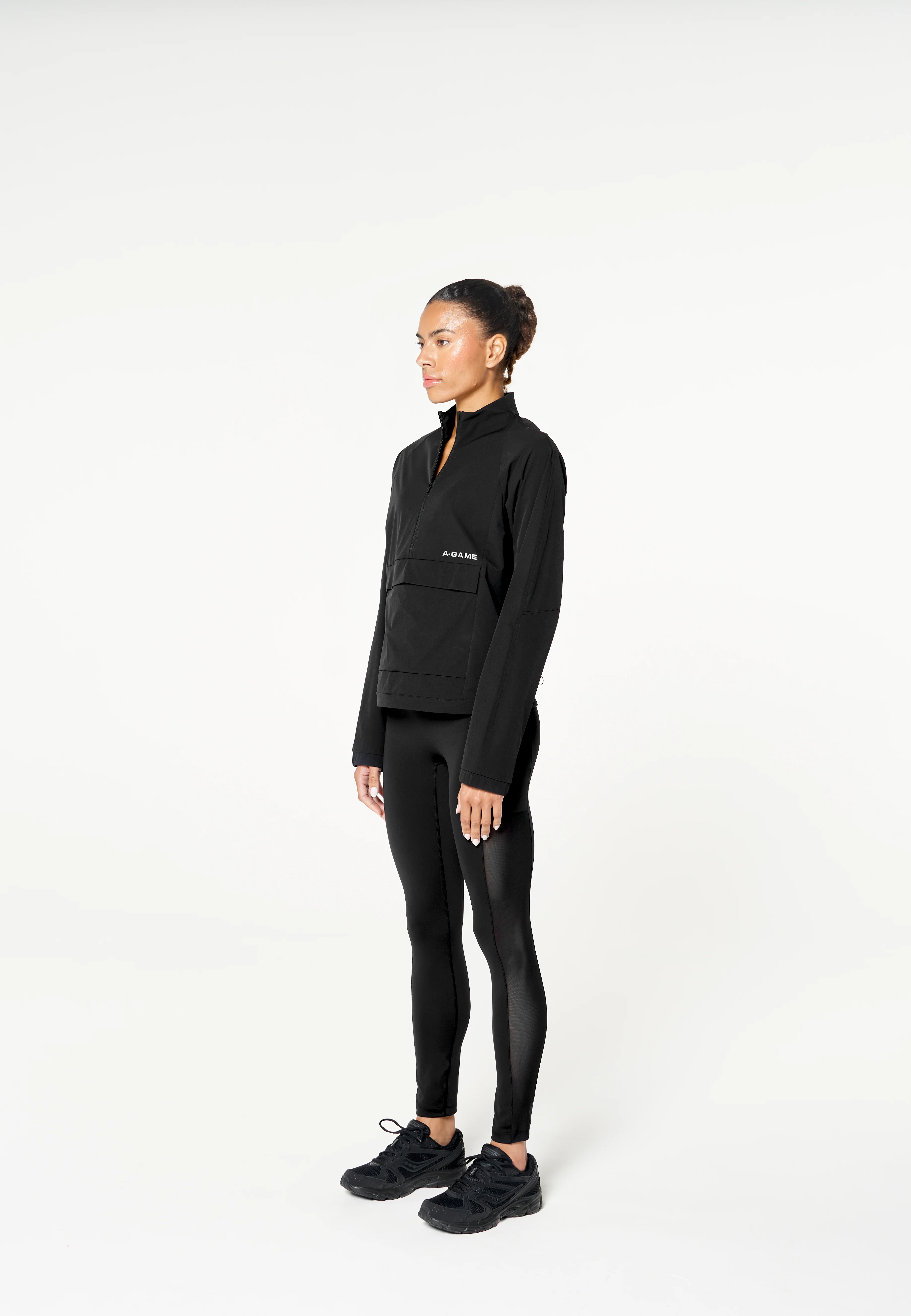 Women's Half Zip Pullover Jacket - Black - Image 6