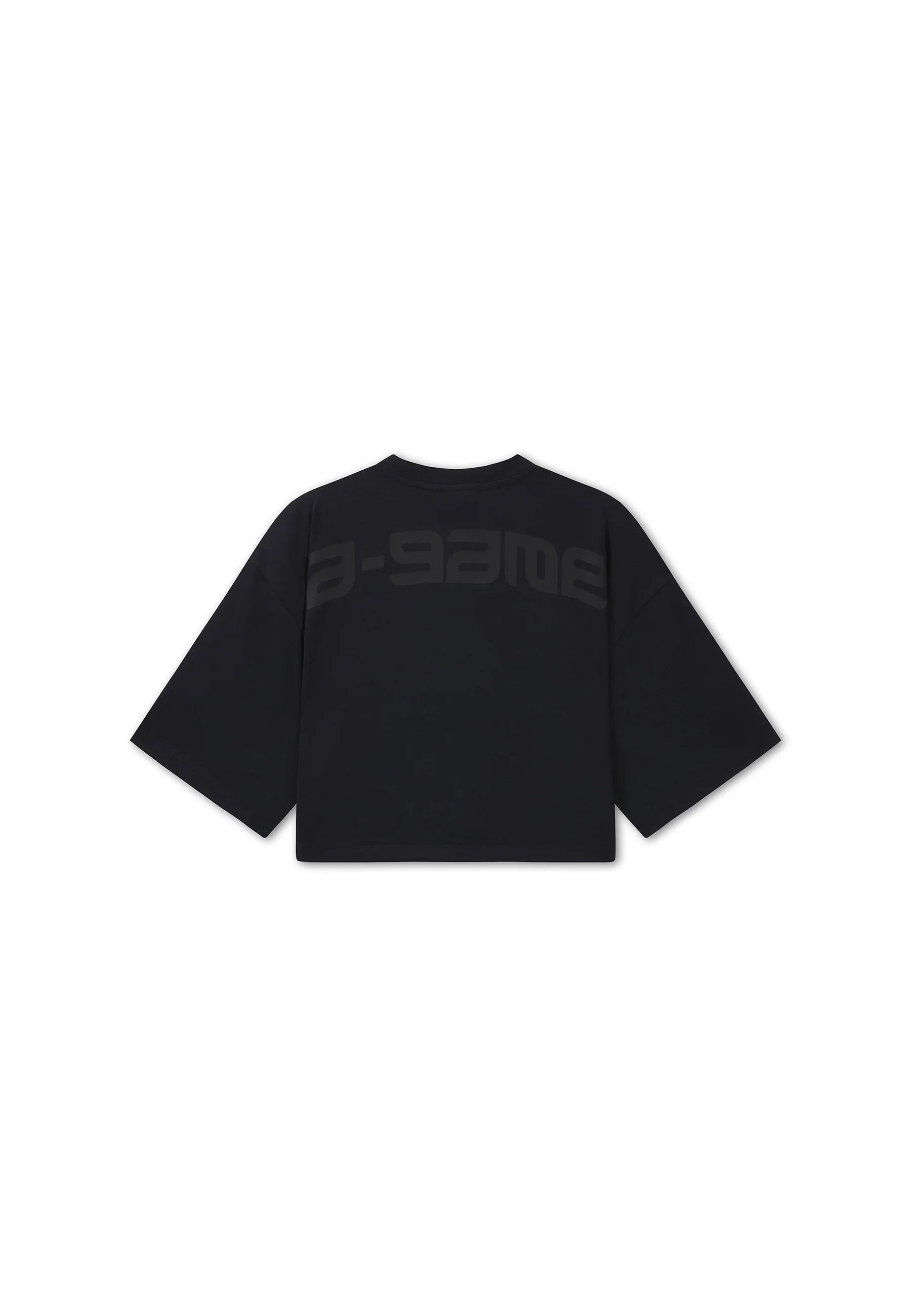 Women's Cropped Graphic T-Shirt - Black - Image 8