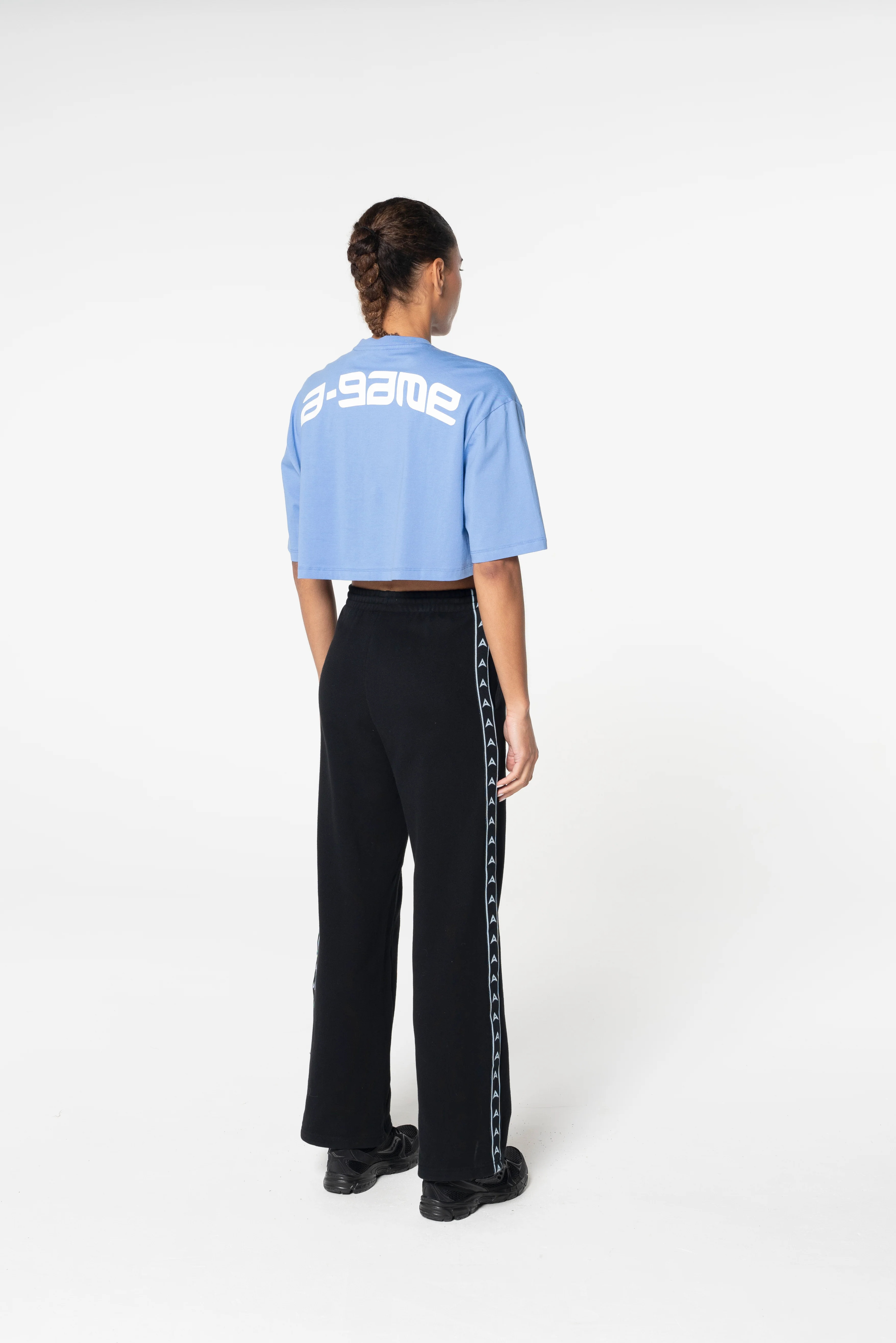 Women's Cropped Graphic T-Shirt - Cornflower - Image 5