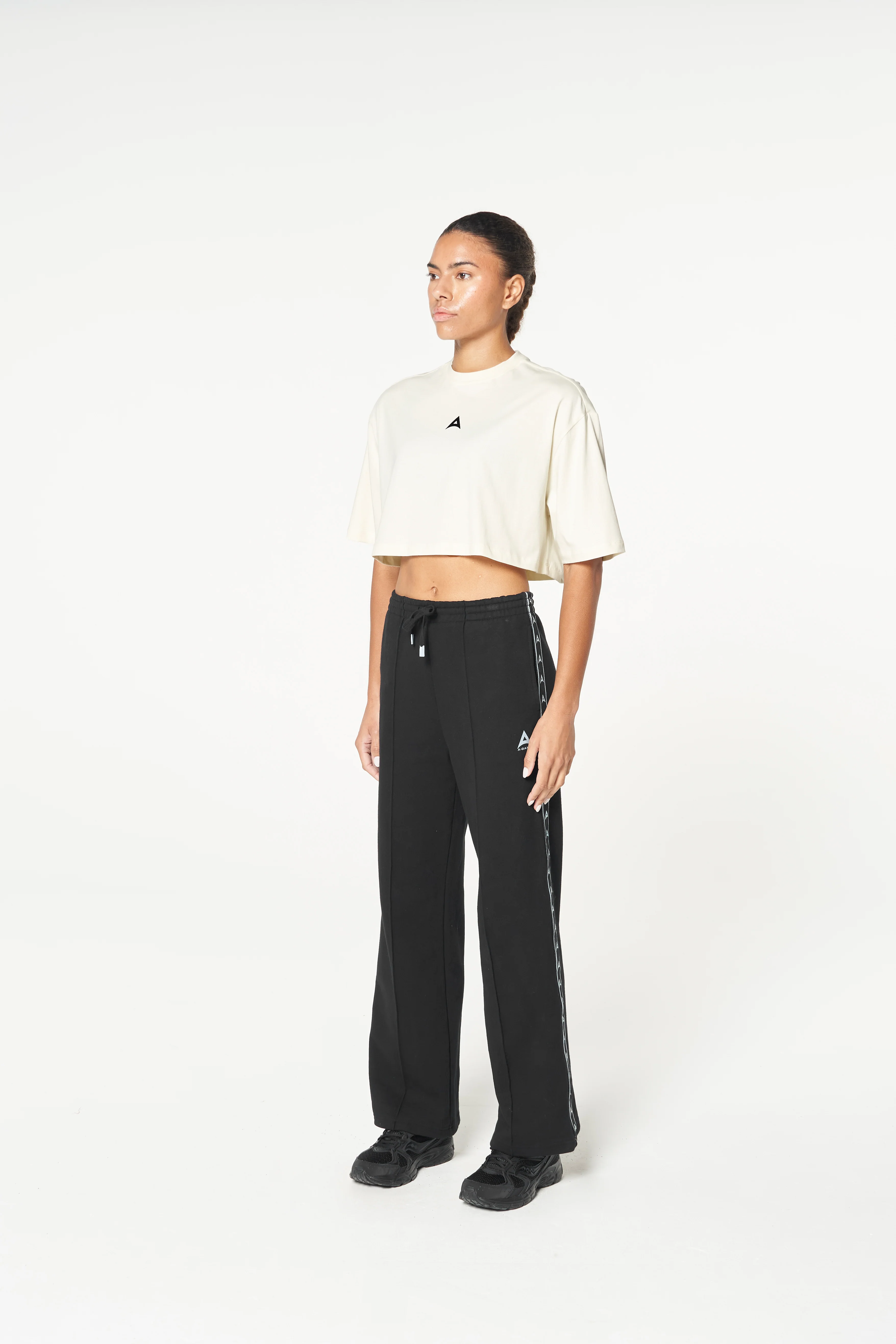 Women's Cropped Graphic T-Shirt - Ecru - Image 4