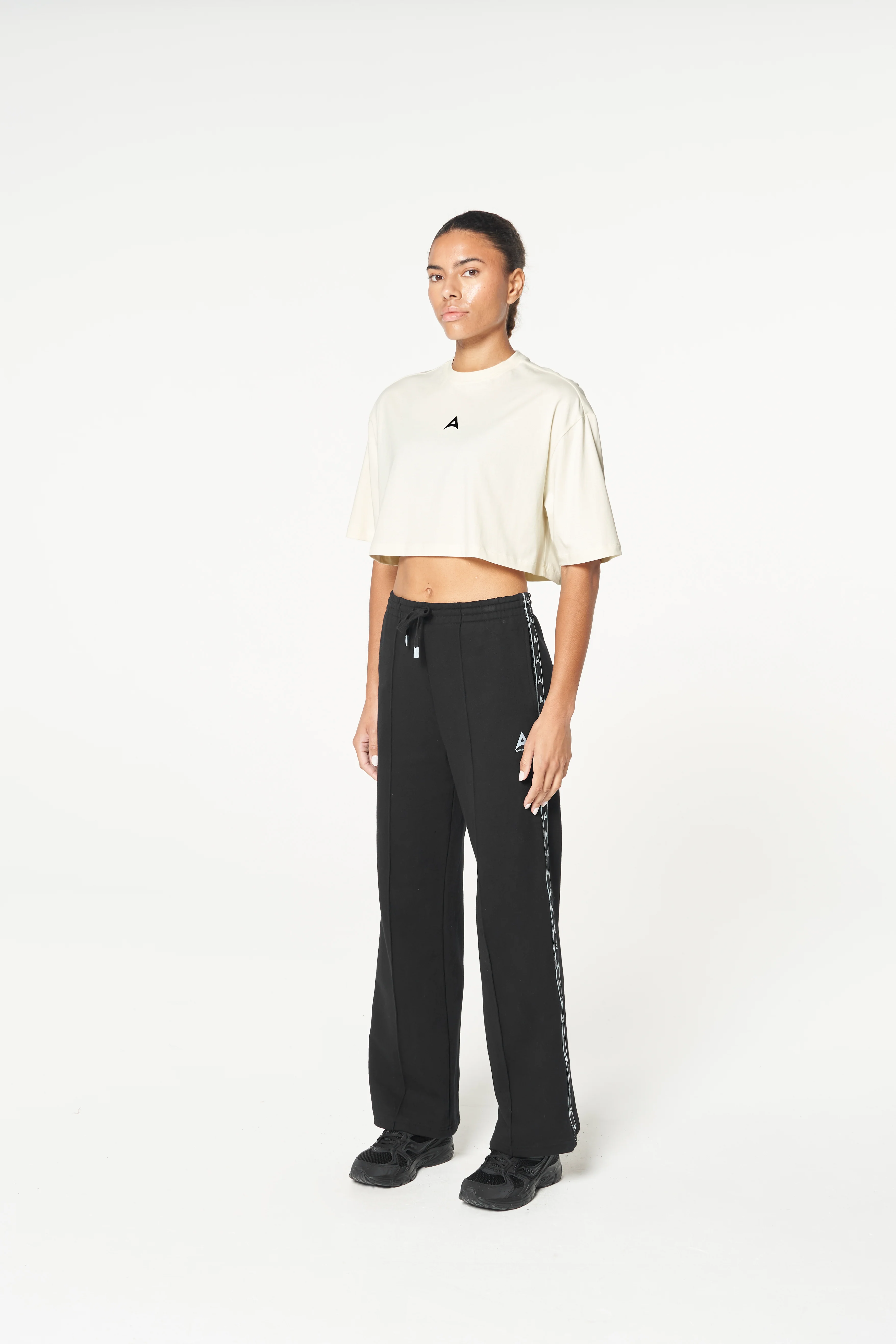 Women's Cropped Graphic T-Shirt - Ecru - Image 5