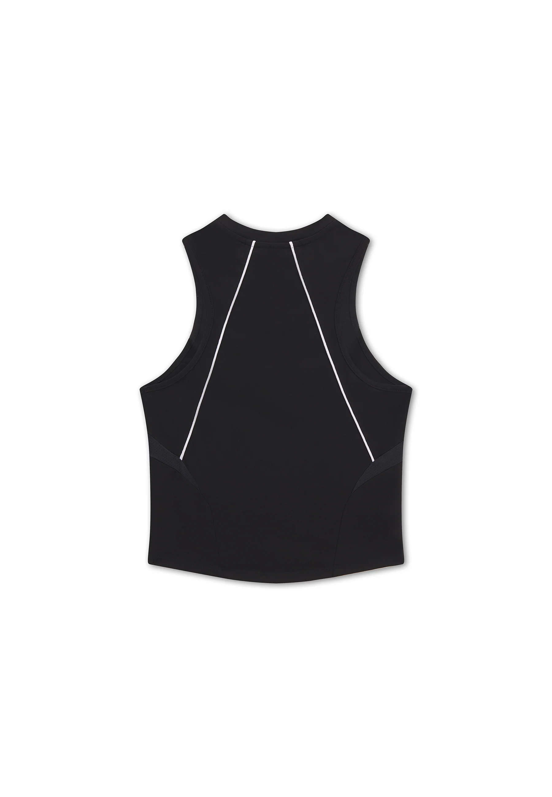 Women's Fitted High Neck Vest - Black - Image 8