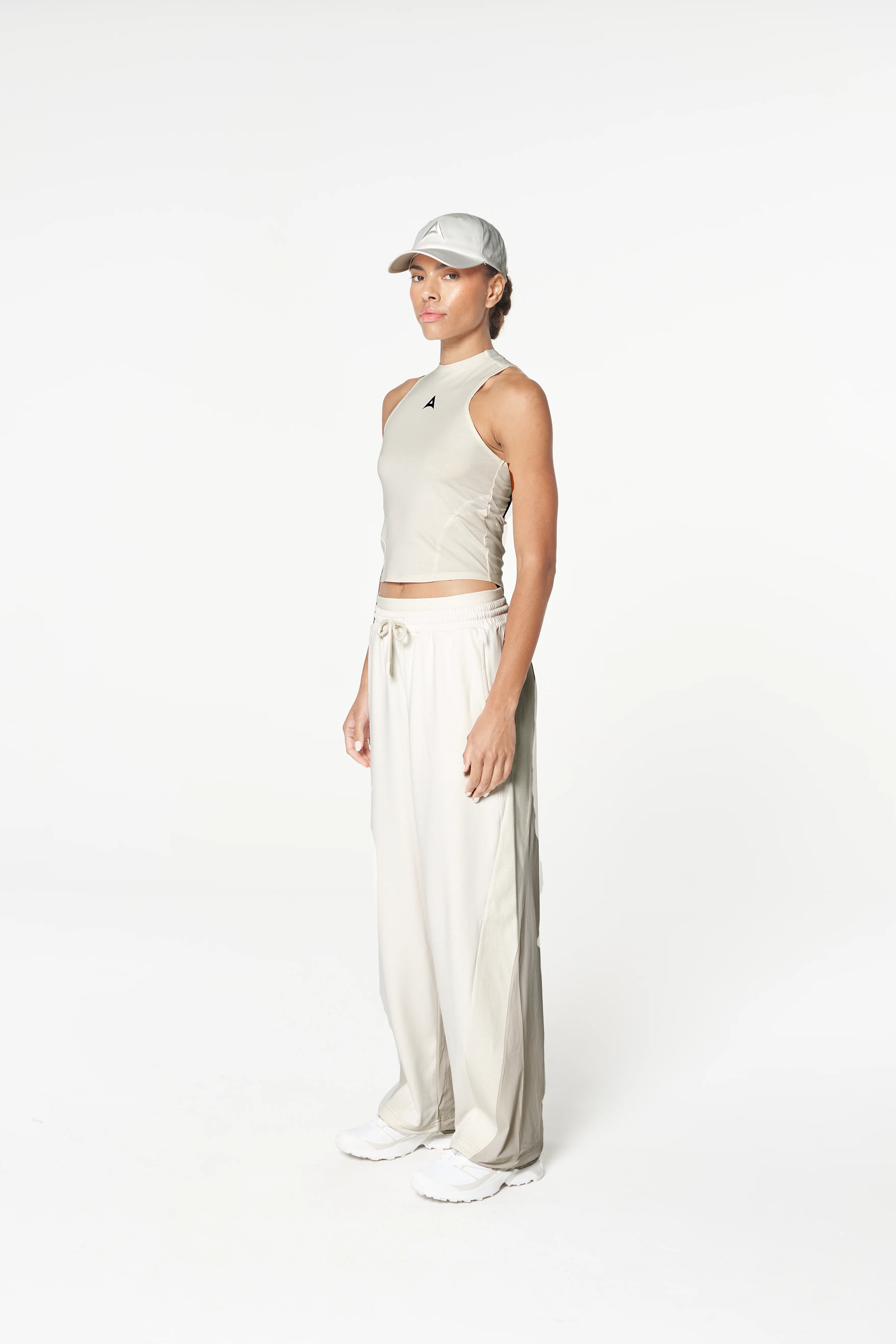 Women's Fitted High Neck Vest - Ecru - Image 4