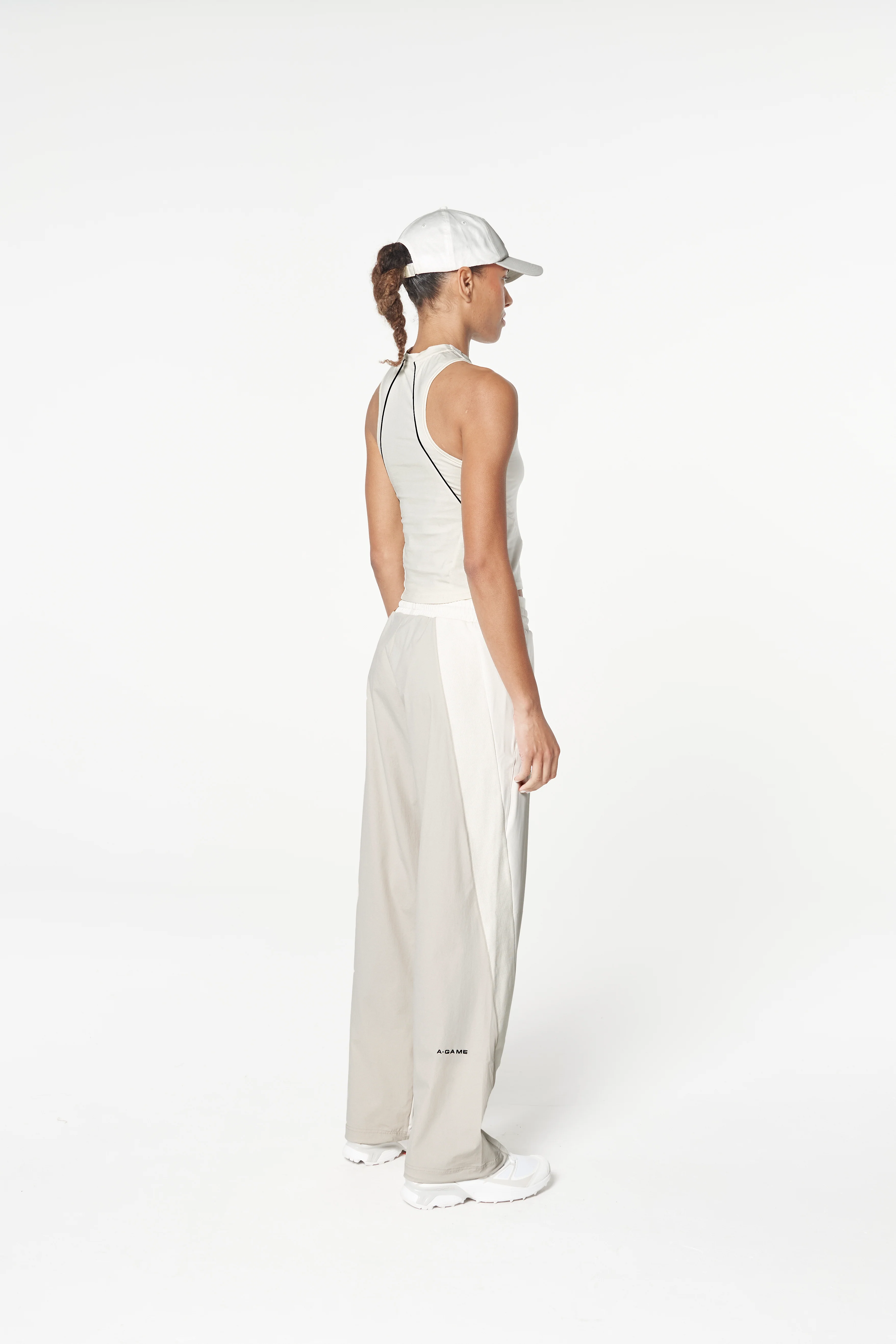 Women's Fitted High Neck Vest - Ecru - Image 5