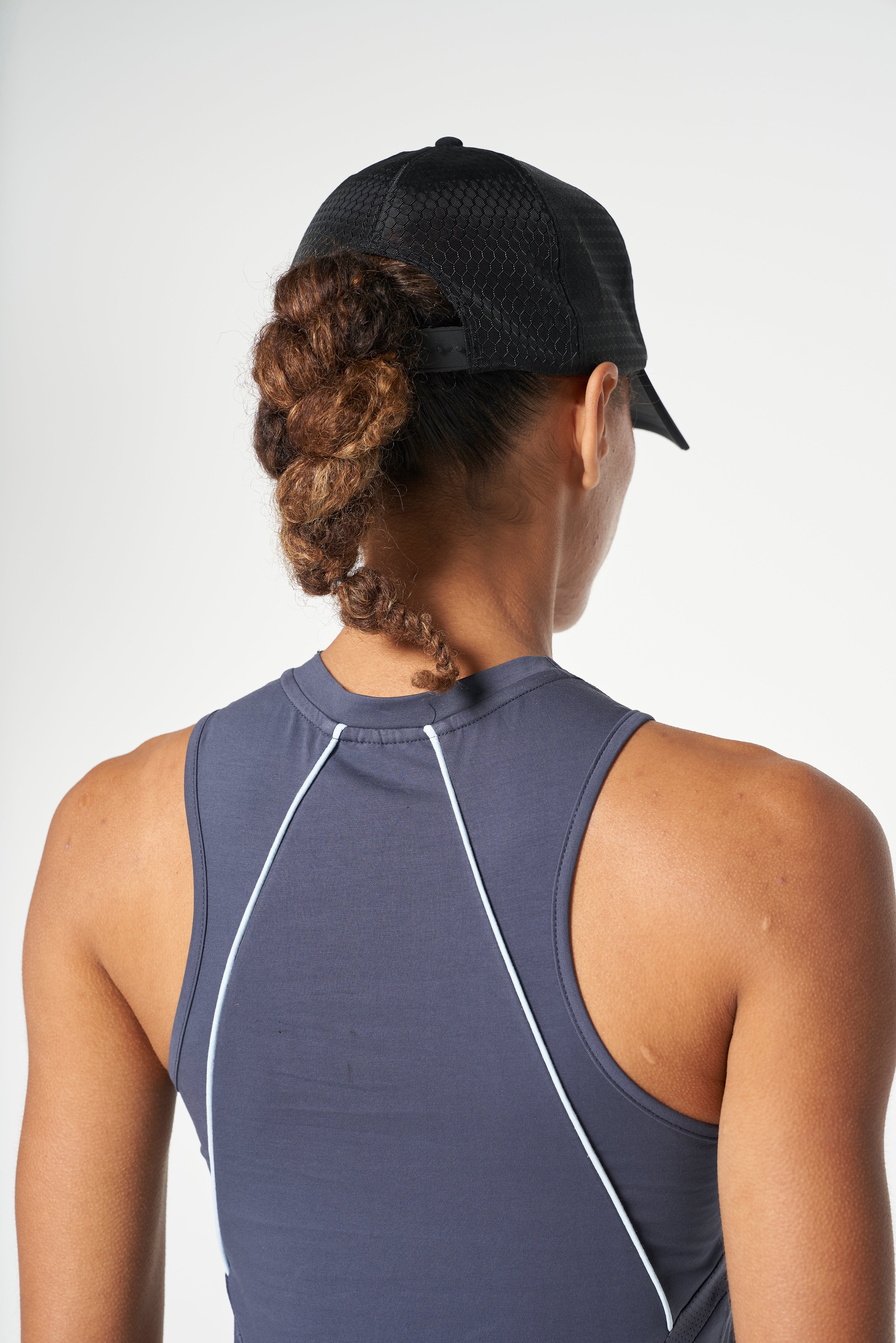 Women's Fitted High Neck Vest - Grey - Image 4