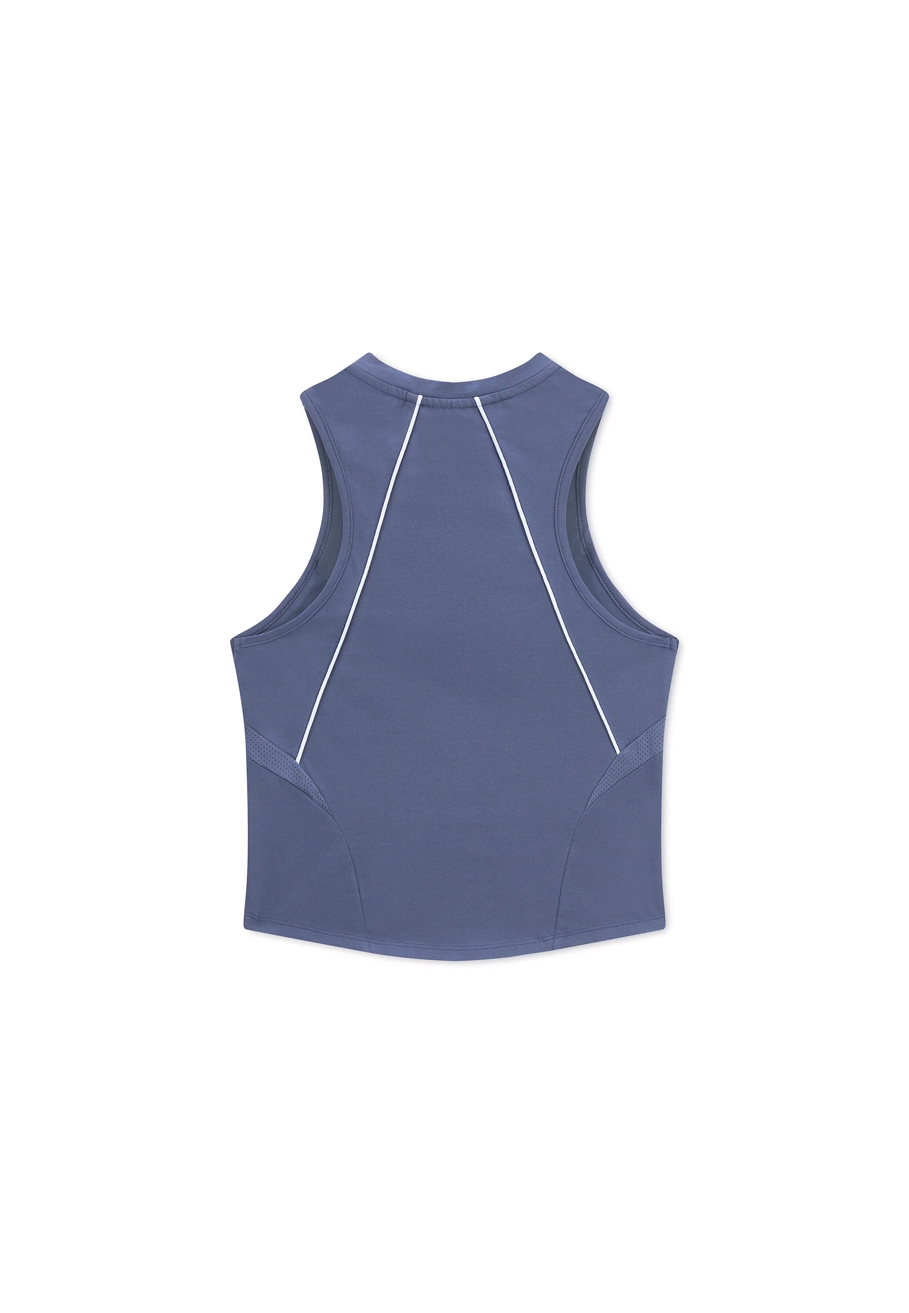 Women's Fitted High Neck Vest - Grey - Image 9