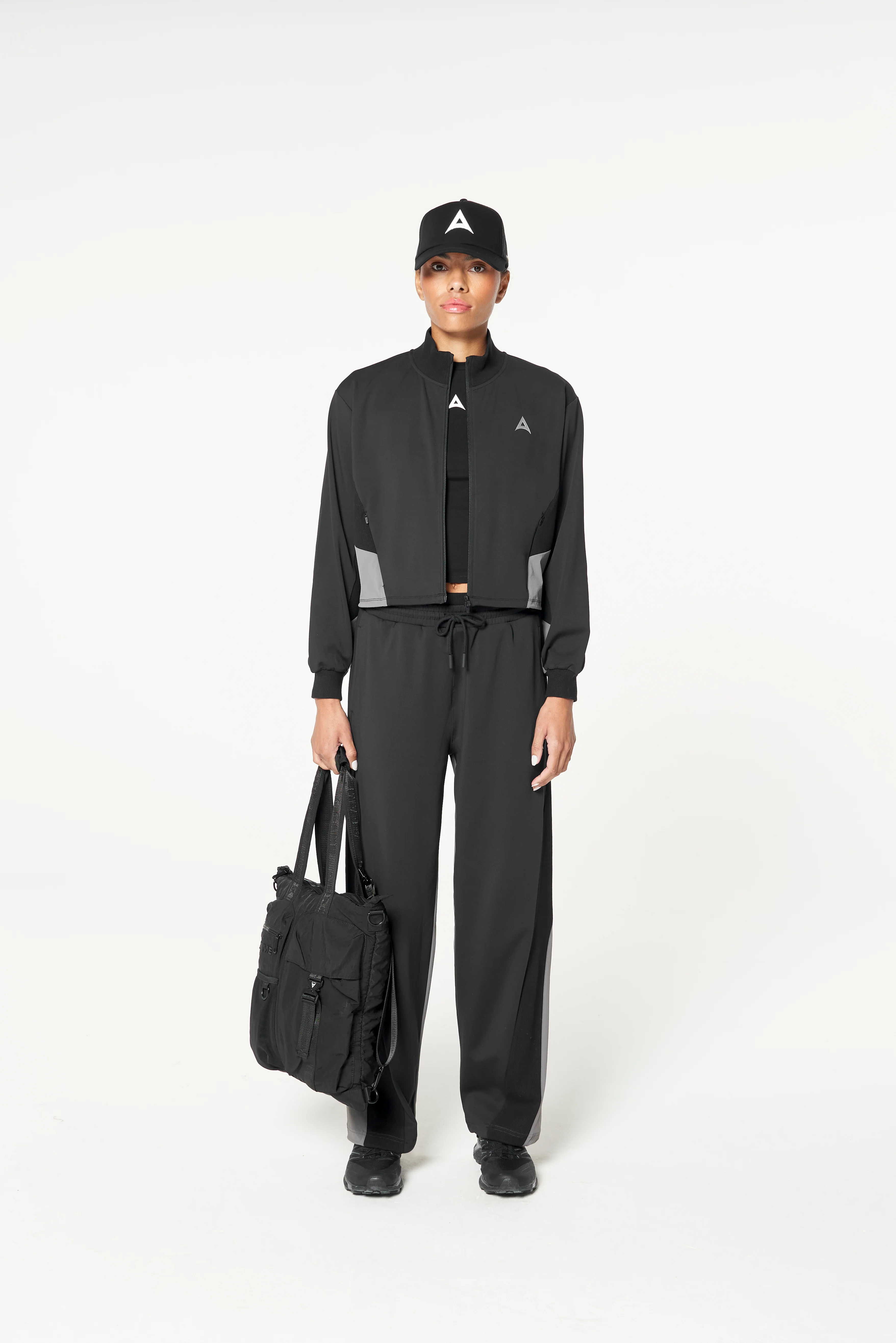 Women's Oversized Track Pants - Black - Image 8