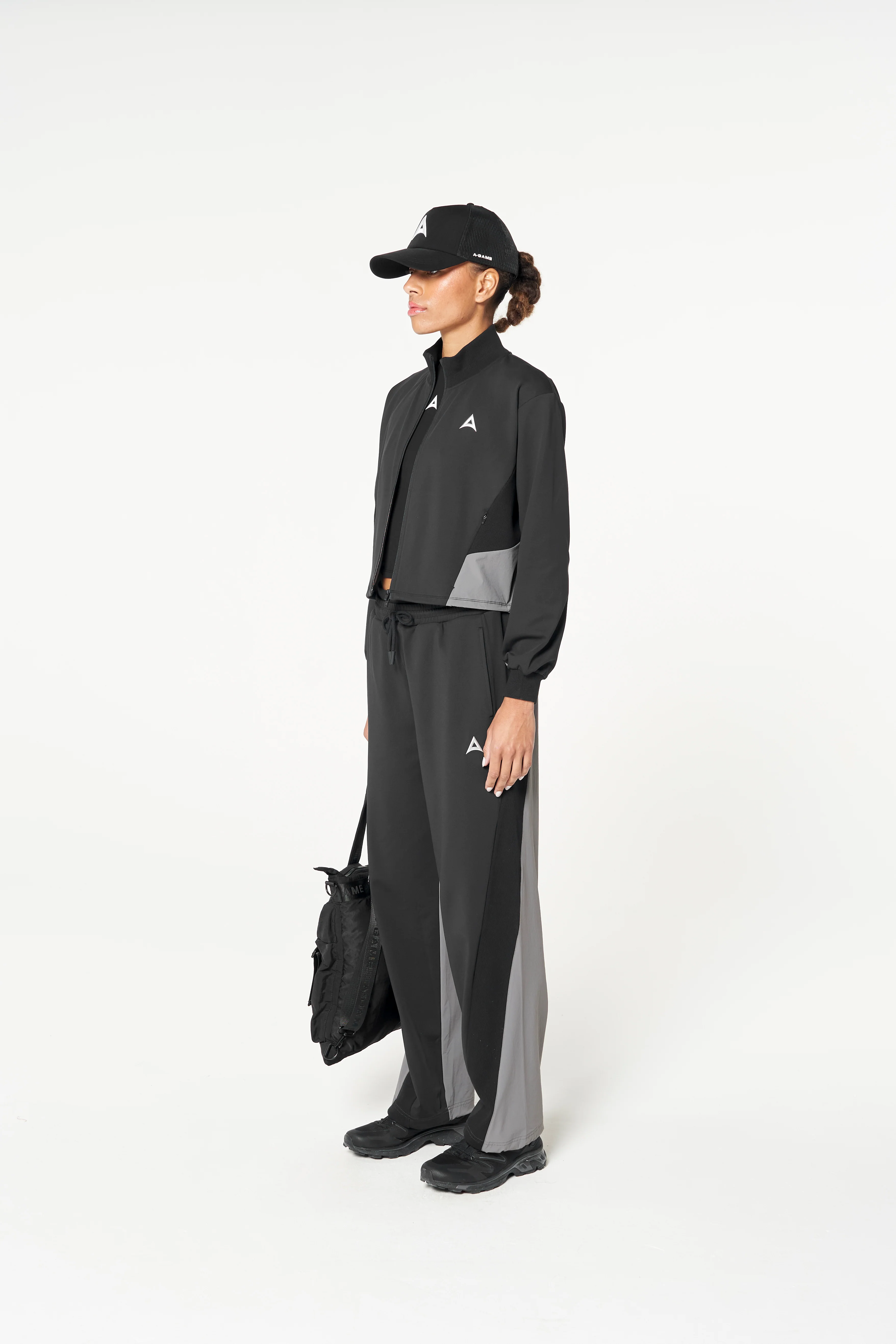 Women's Oversized Track Pants - Black - Image 9