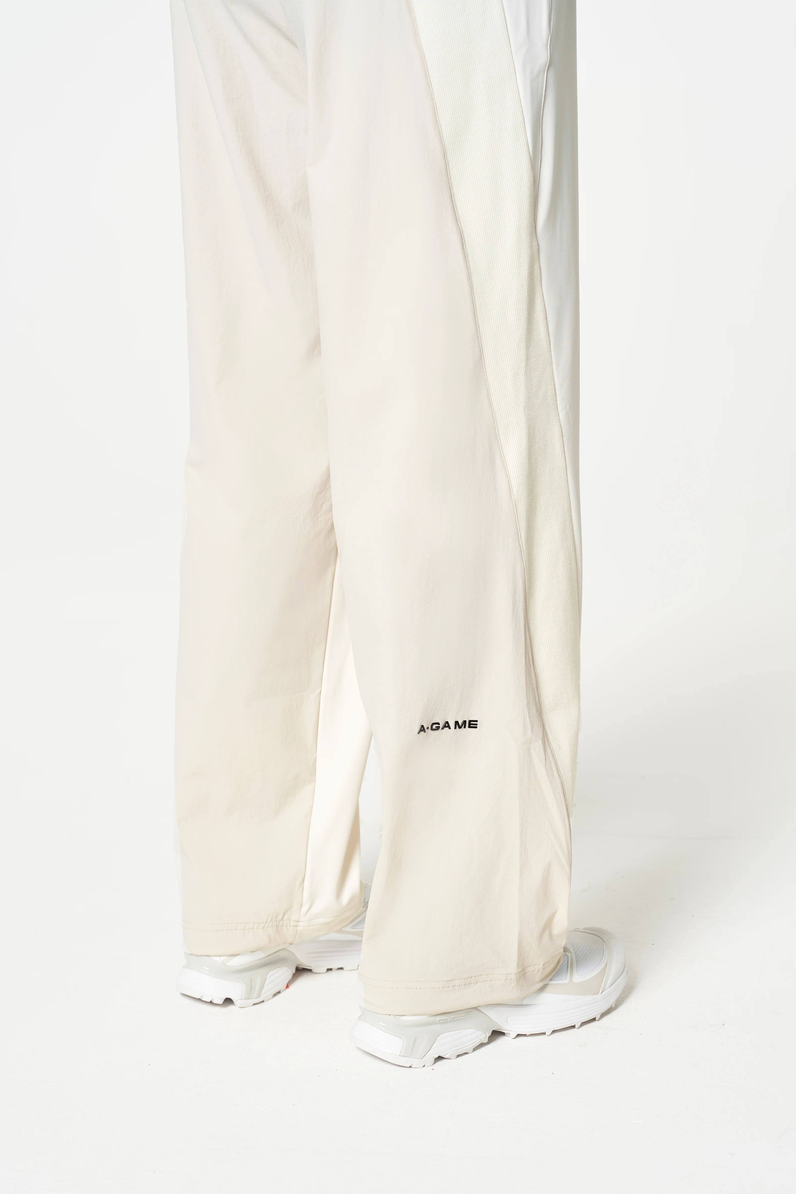 Women's Oversized Track Pants - Ecru - Image 4