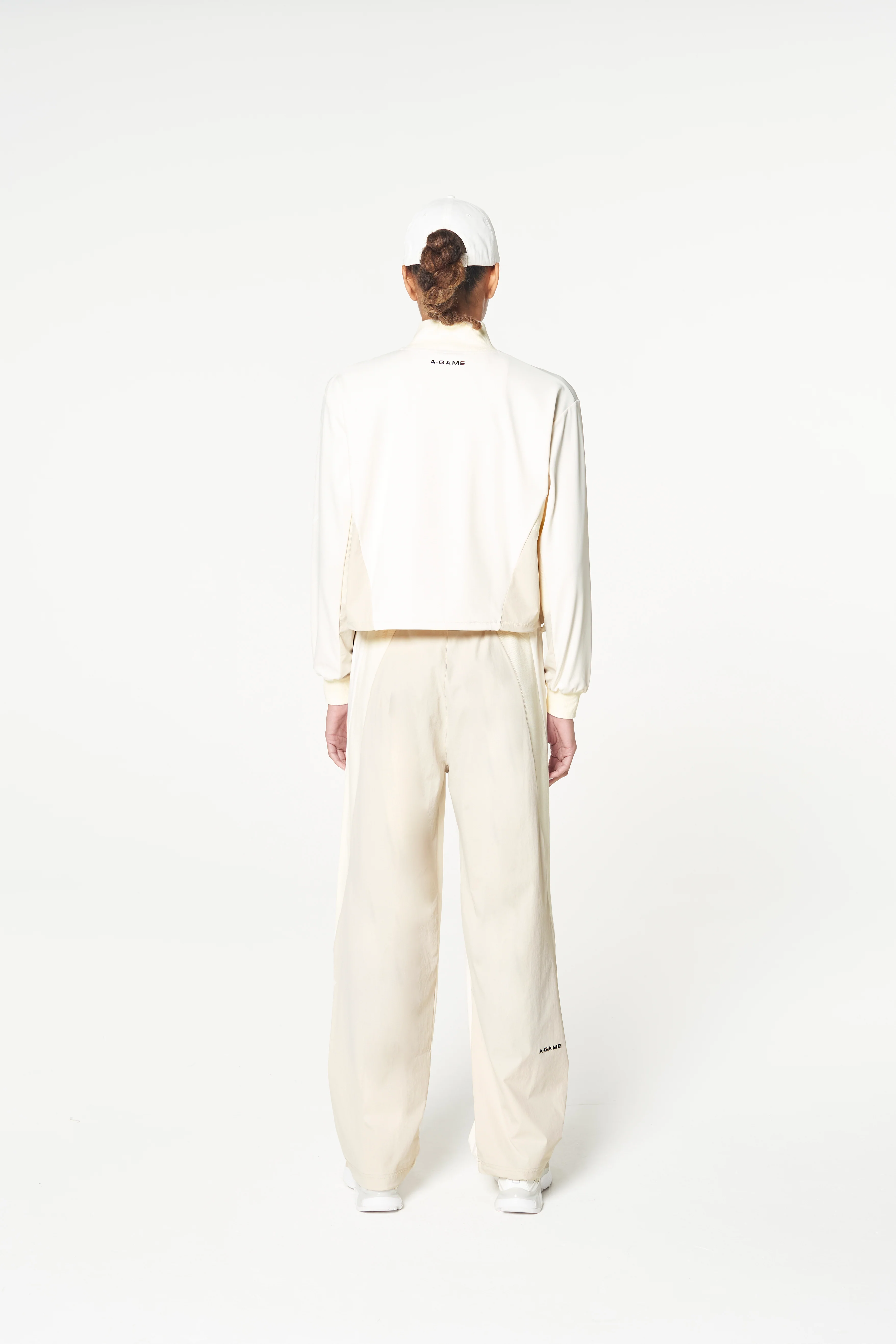 Women's Oversized Track Pants - Ecru - Image 7