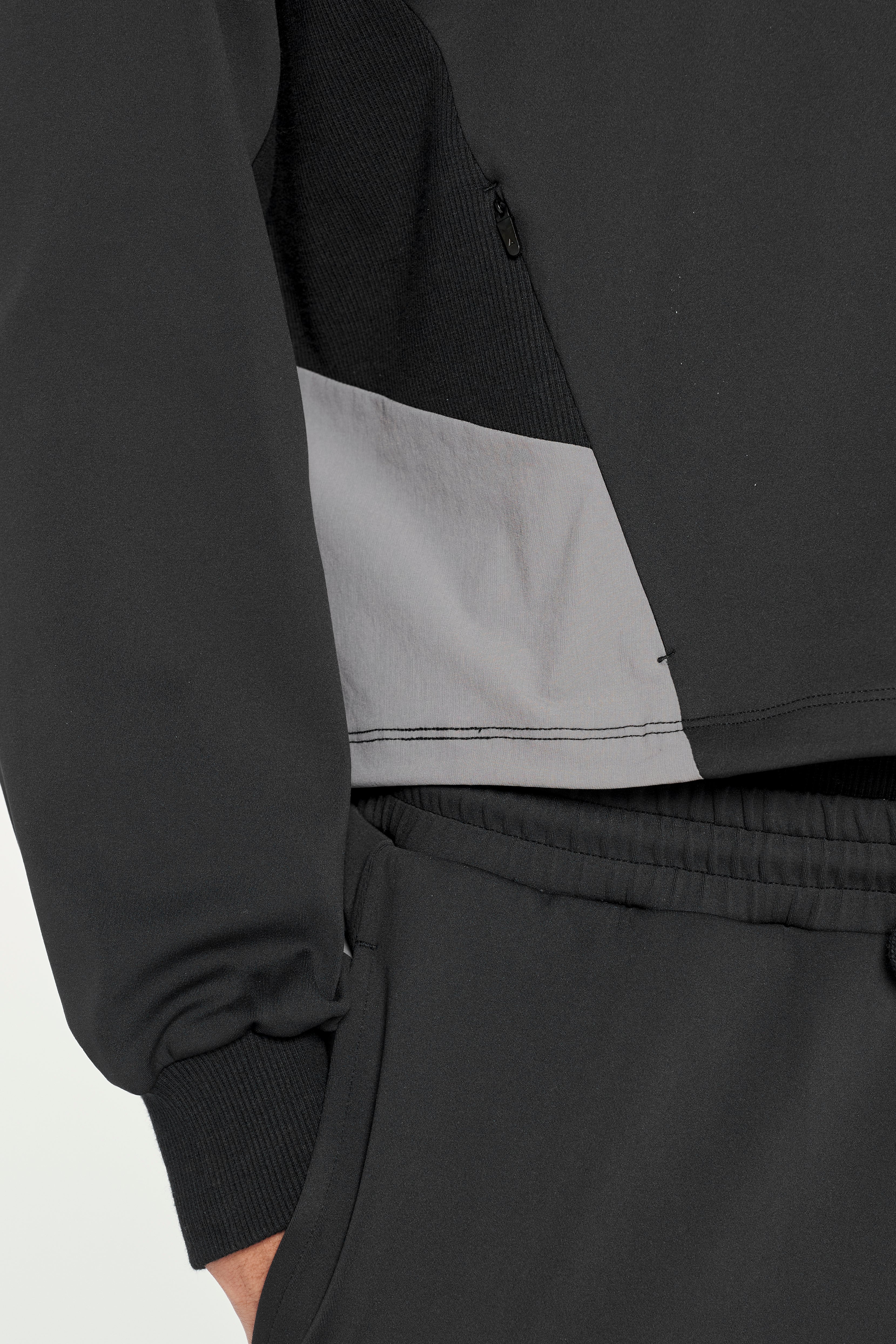 Women's Oversized Track Sweater - Black - Image 2