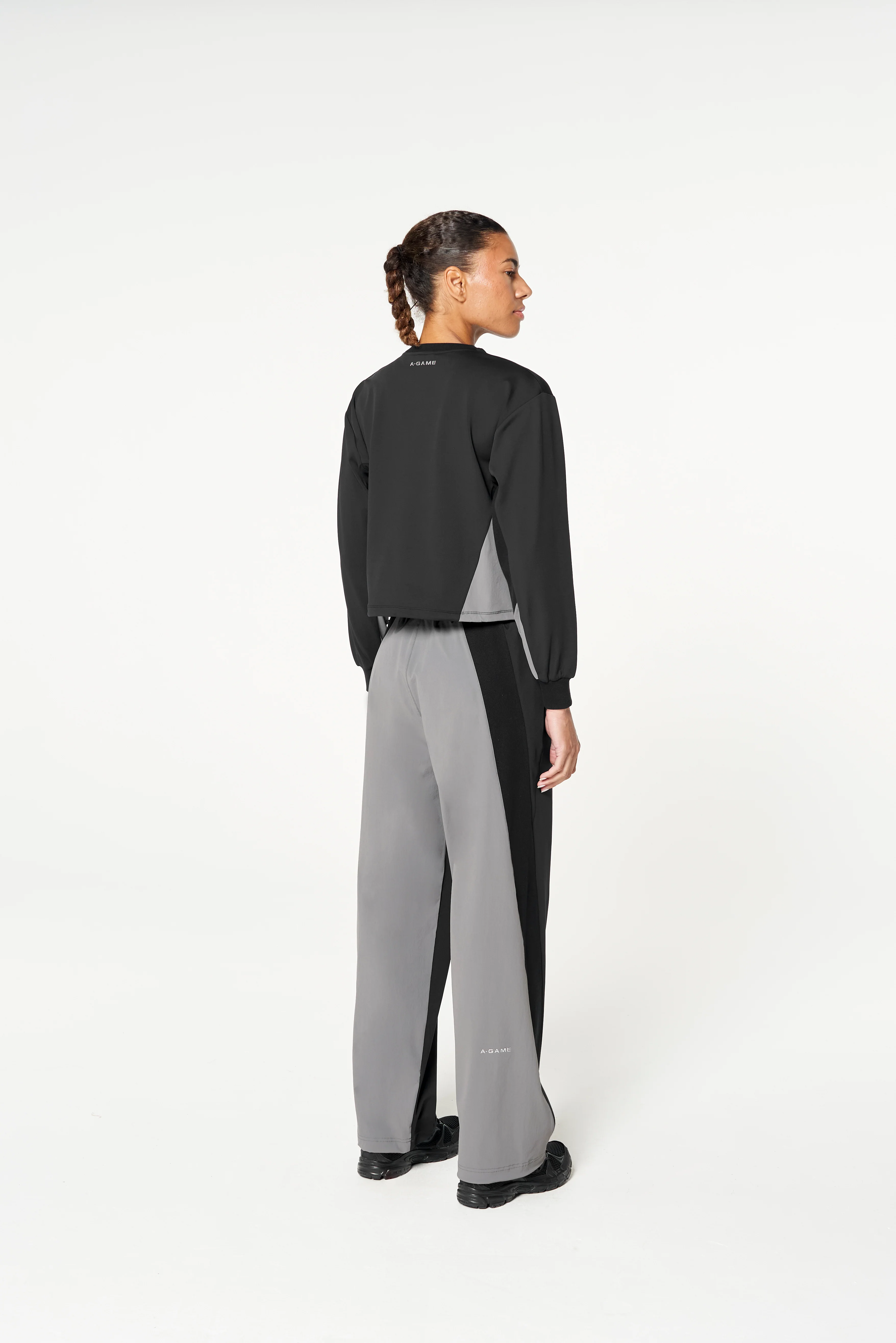 Women's Oversized Track Sweater - Black - Image 8