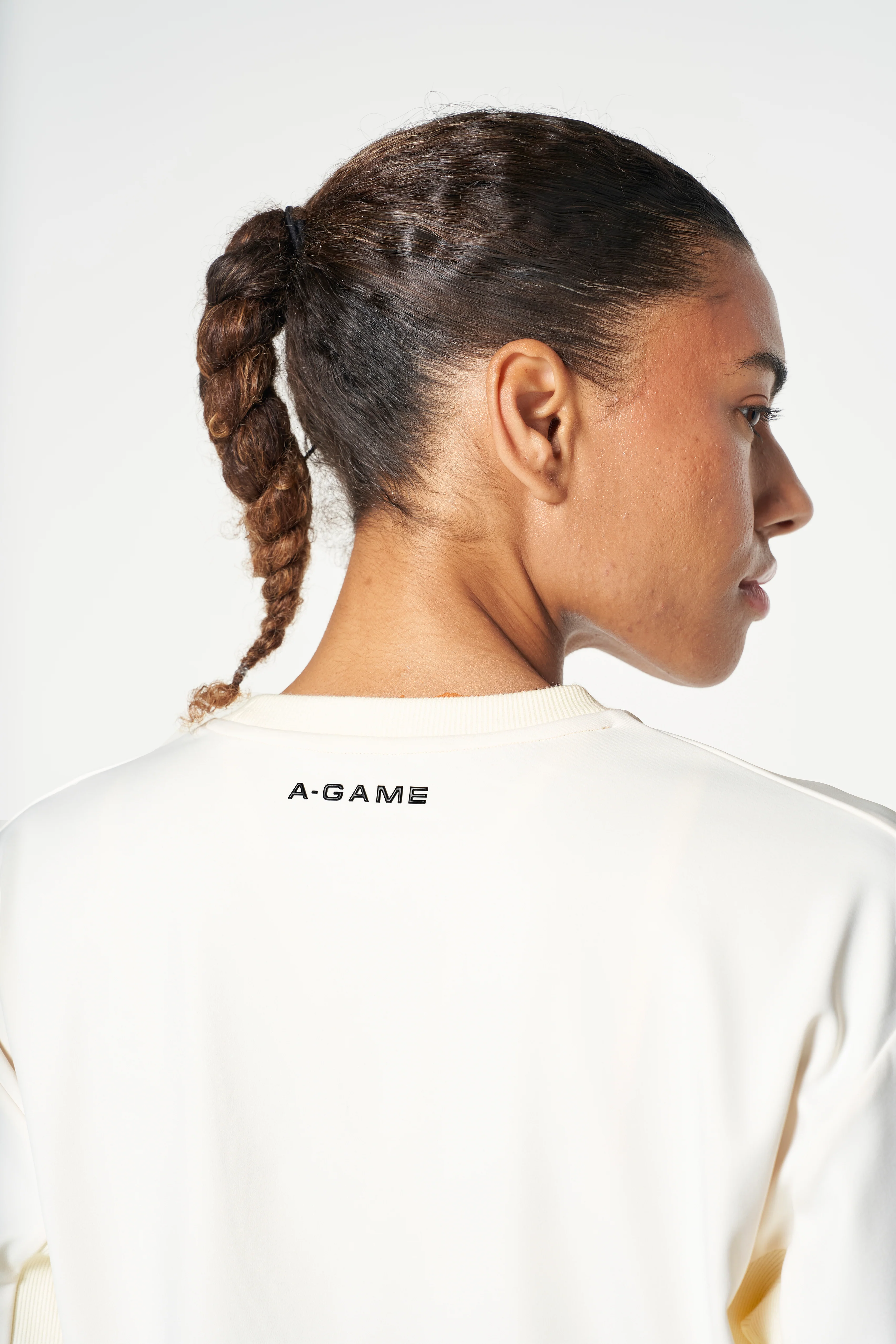 Women's Oversized Track Sweater - Ecru - Image 6