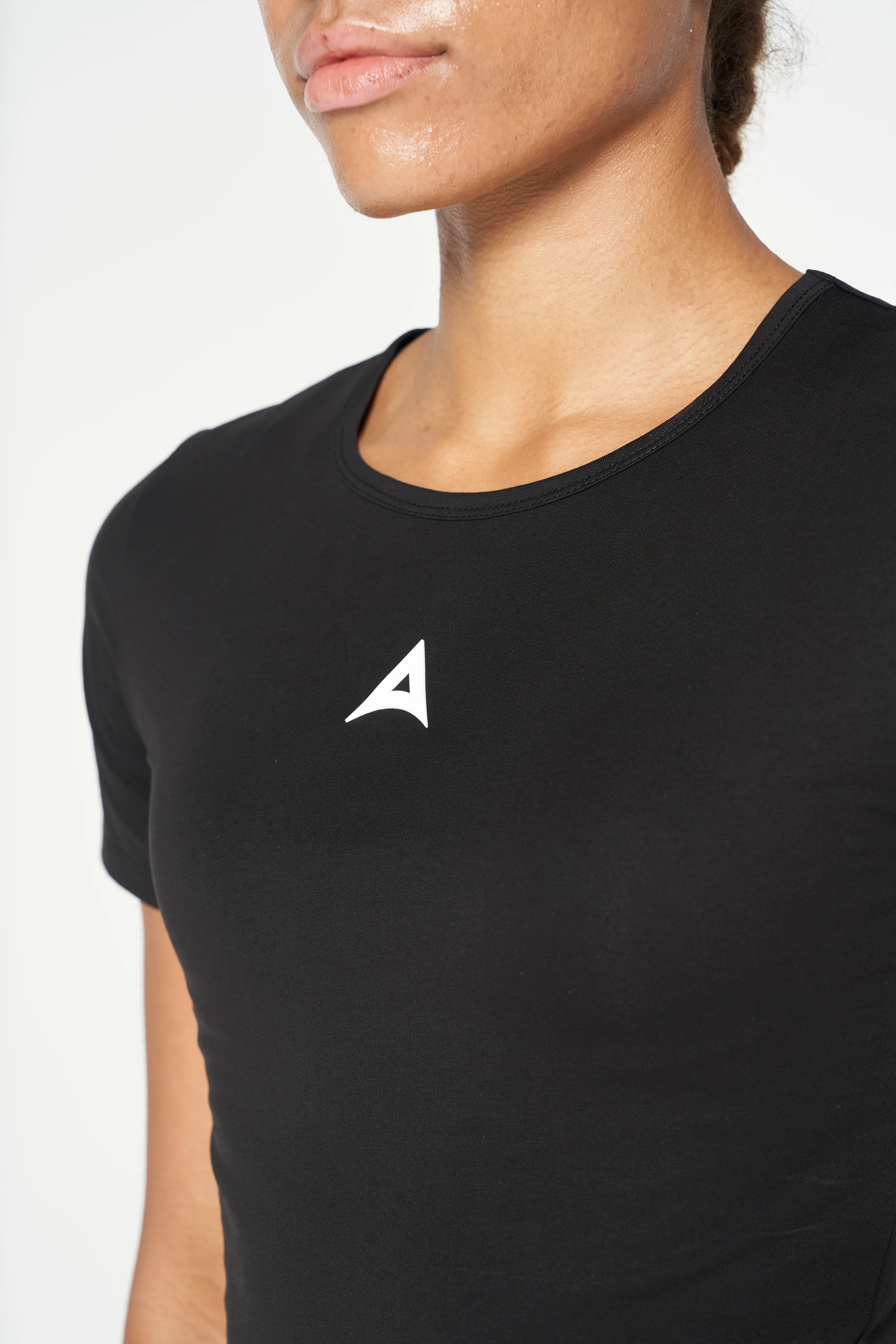 Women's Panel Cropped T-Shirt - Black - Image 6