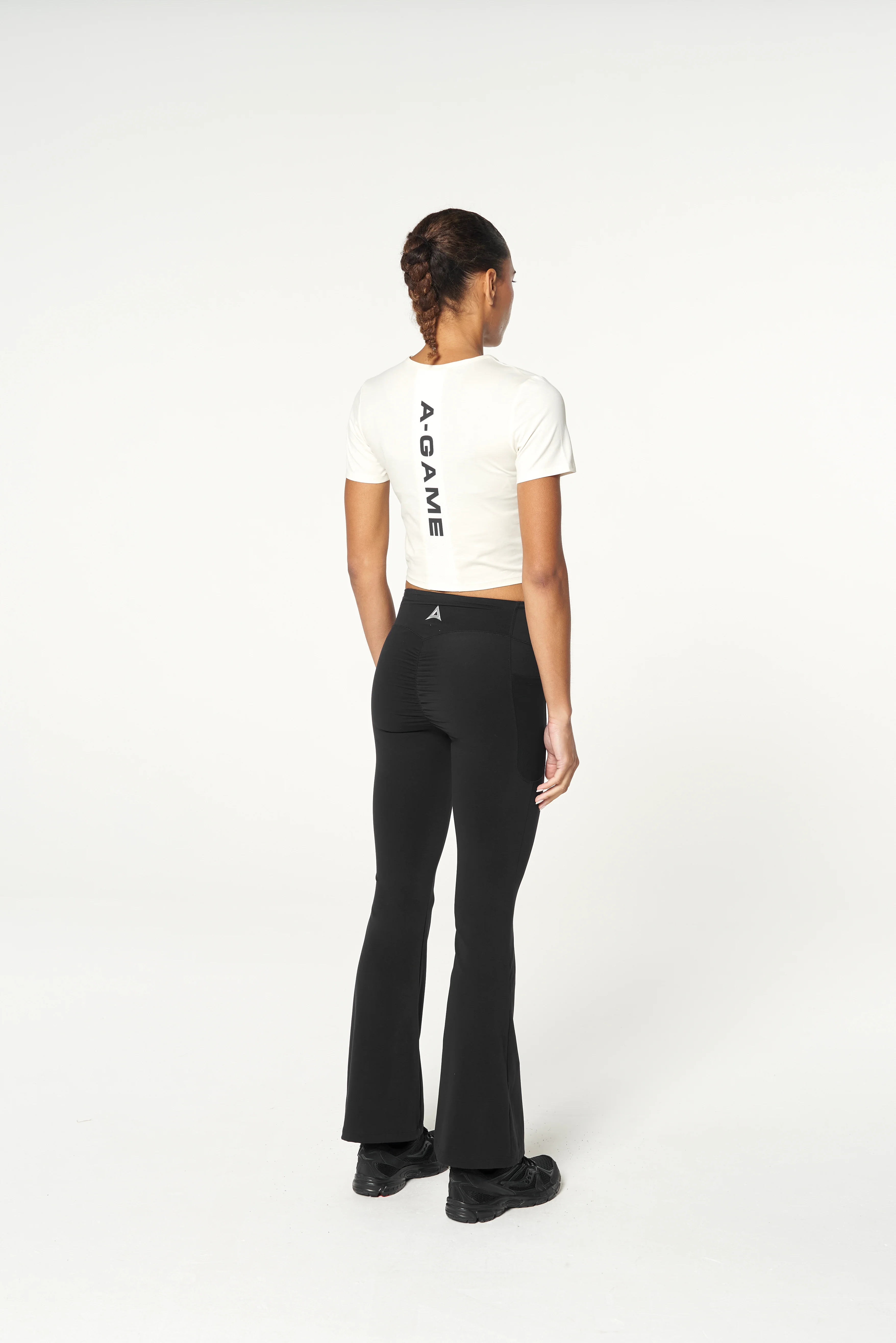 Women's Panel Cropped T-Shirt - Ecru - Image 3