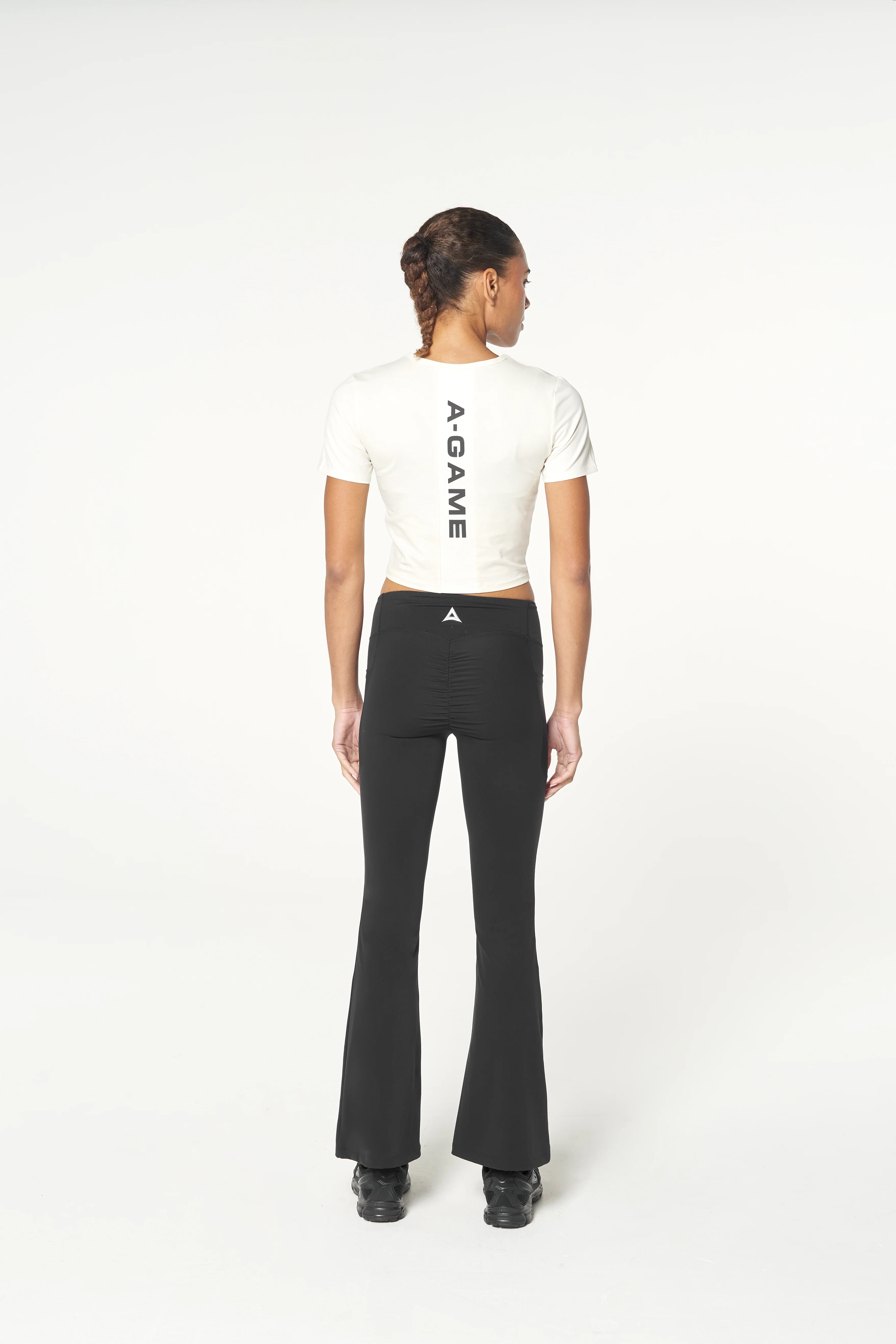 Women's Panel Cropped T-Shirt - Ecru - Image 4
