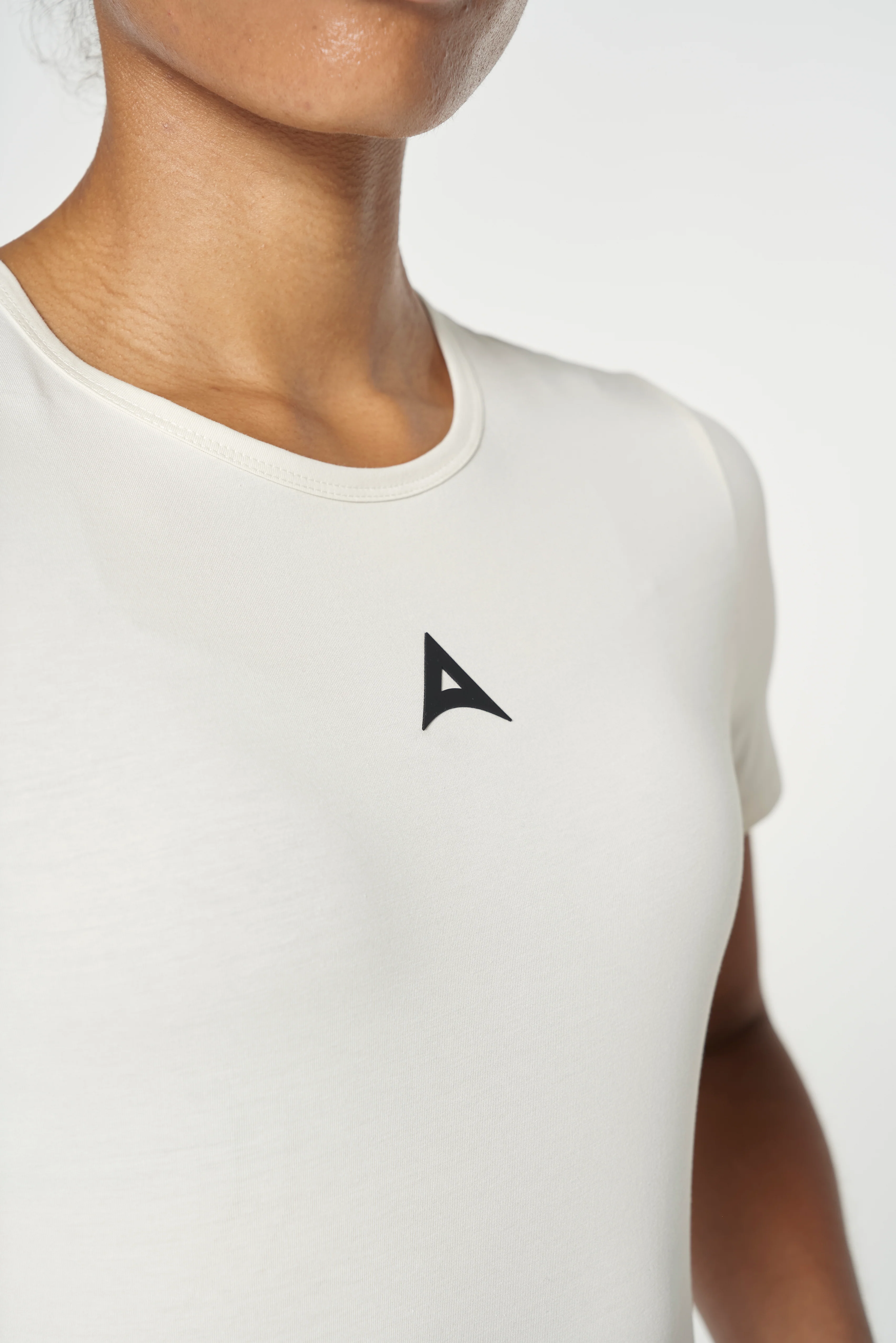 Women's Panel Cropped T-Shirt - Ecru - Image 6
