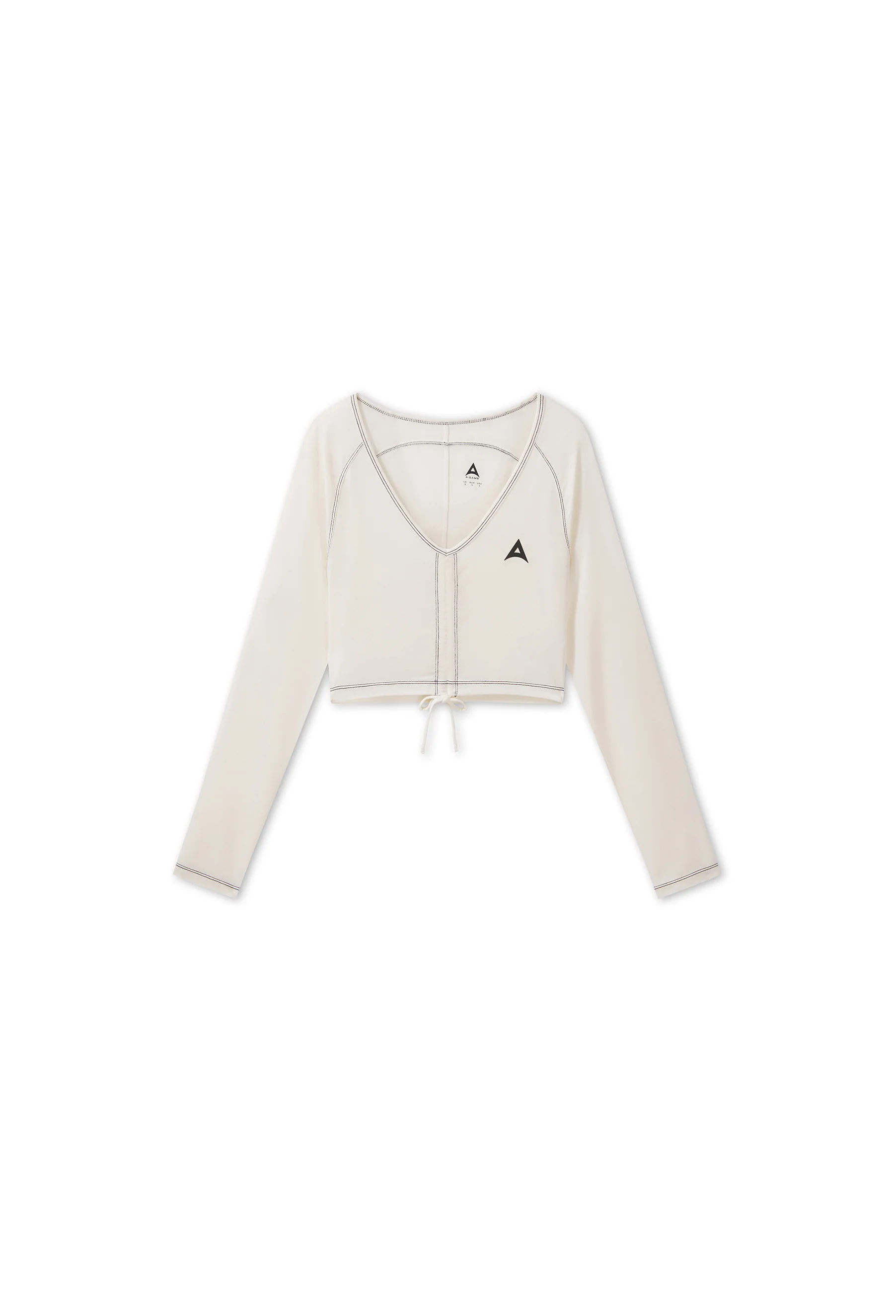 Women's Ruched Front Long Sleeve - Ecru - Image 7