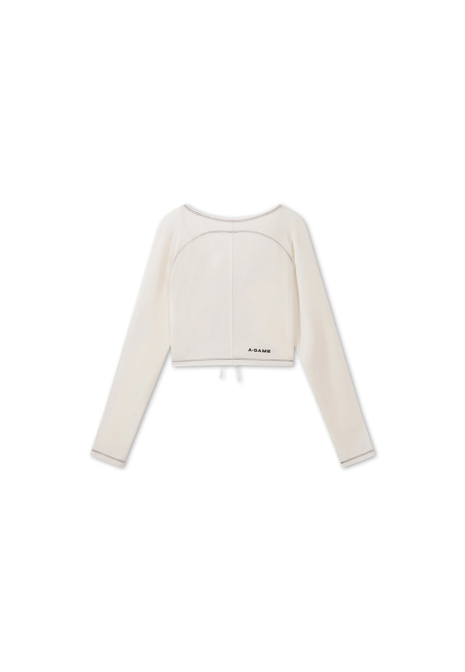 Women's Ruched Front Long Sleeve - Ecru - Image 8