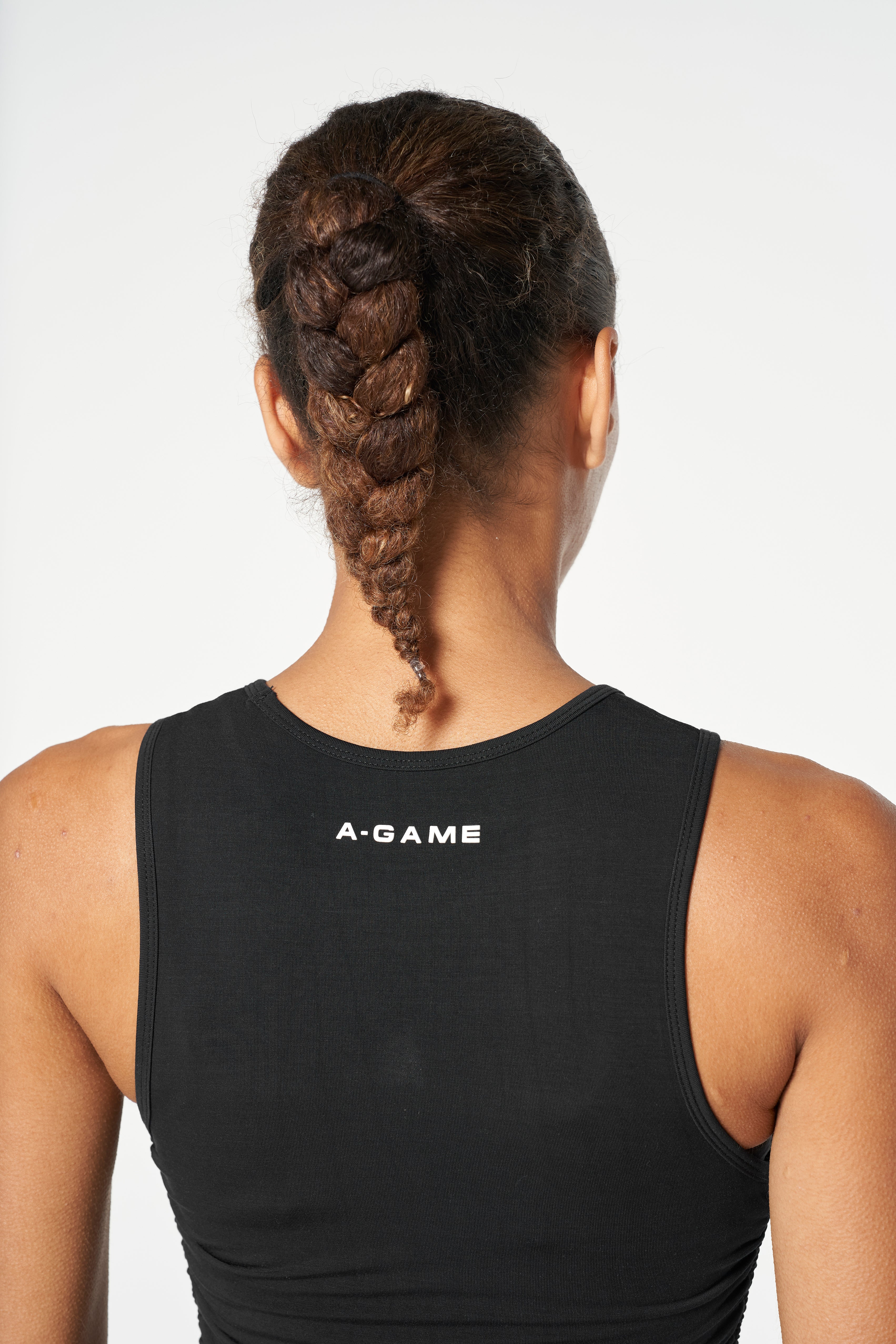 Women's Ruched Side Tank - Black - Image 4