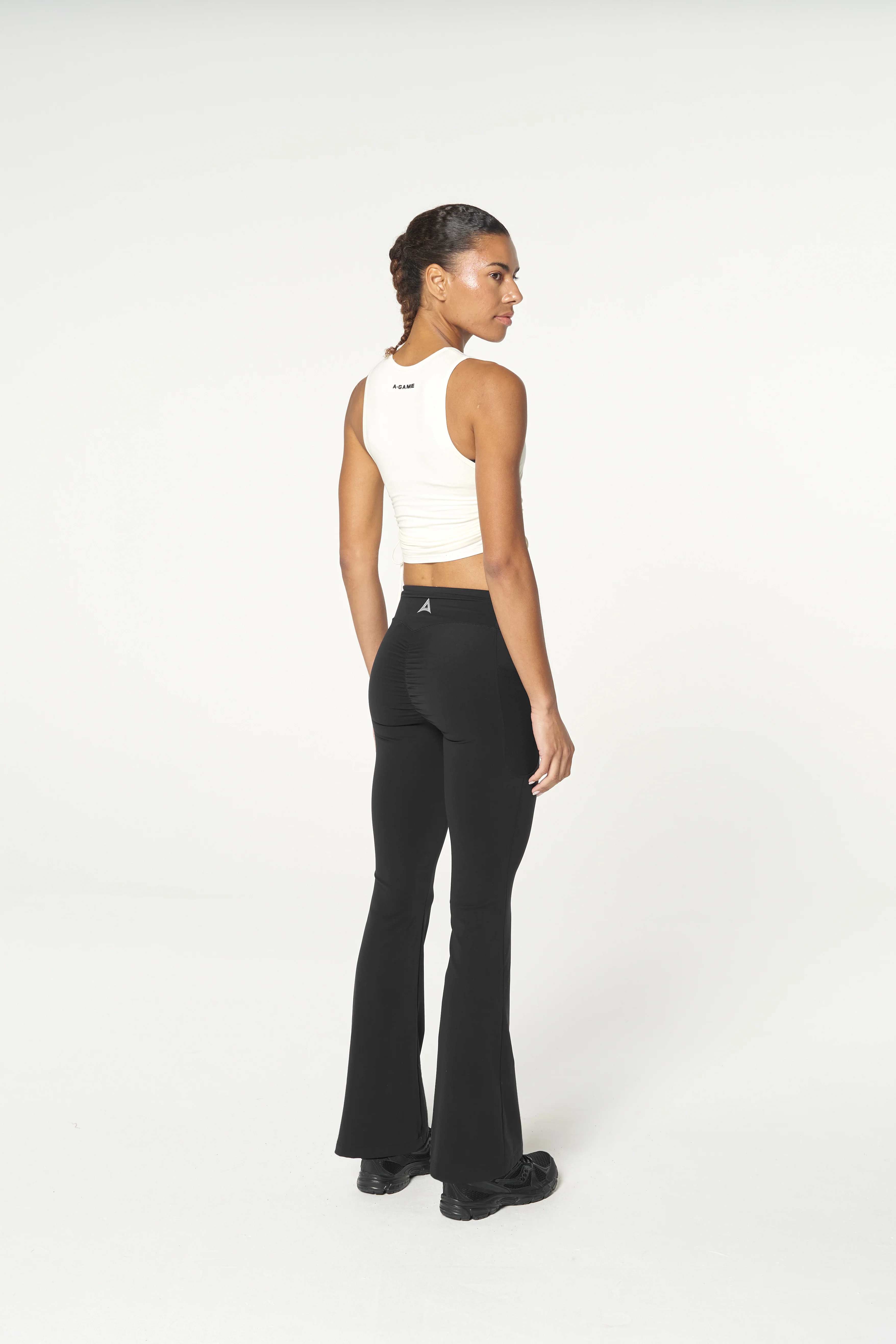 Women's Ruched Side Tank - Ecru - Image 5