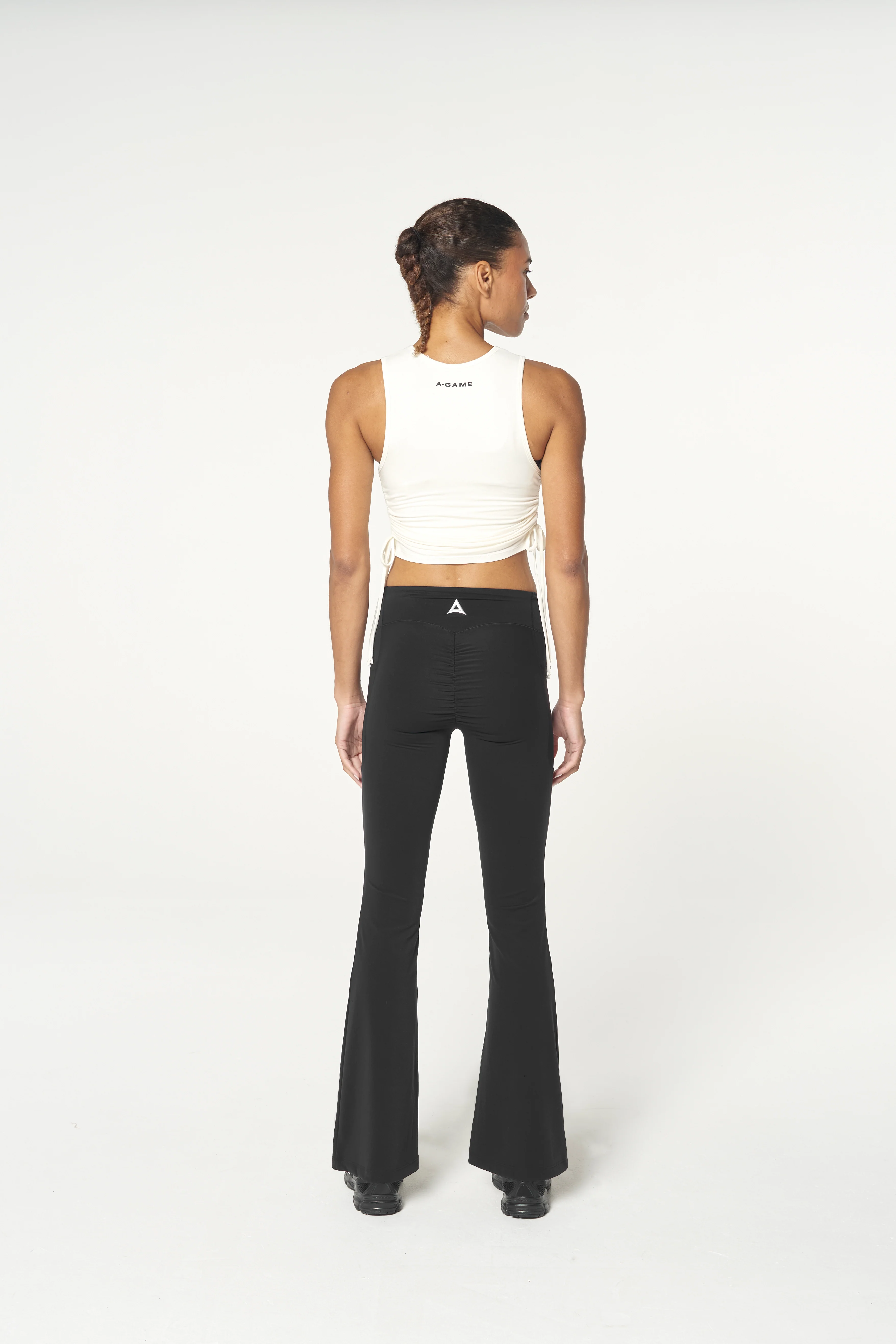 Women's Ruched Side Tank - Ecru - Image 6