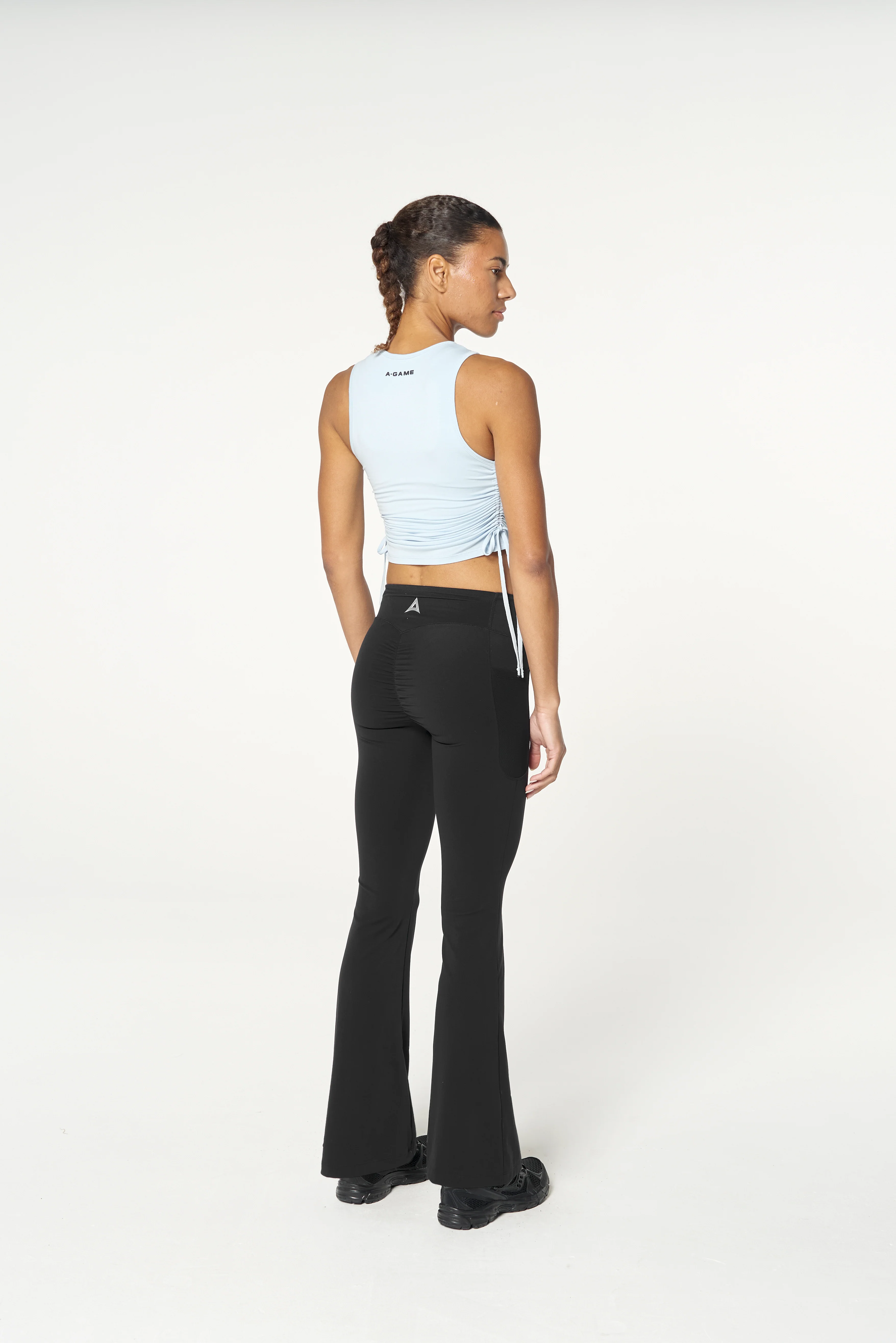 Women's Ruched Side Tank - Pale Blue - Image 7