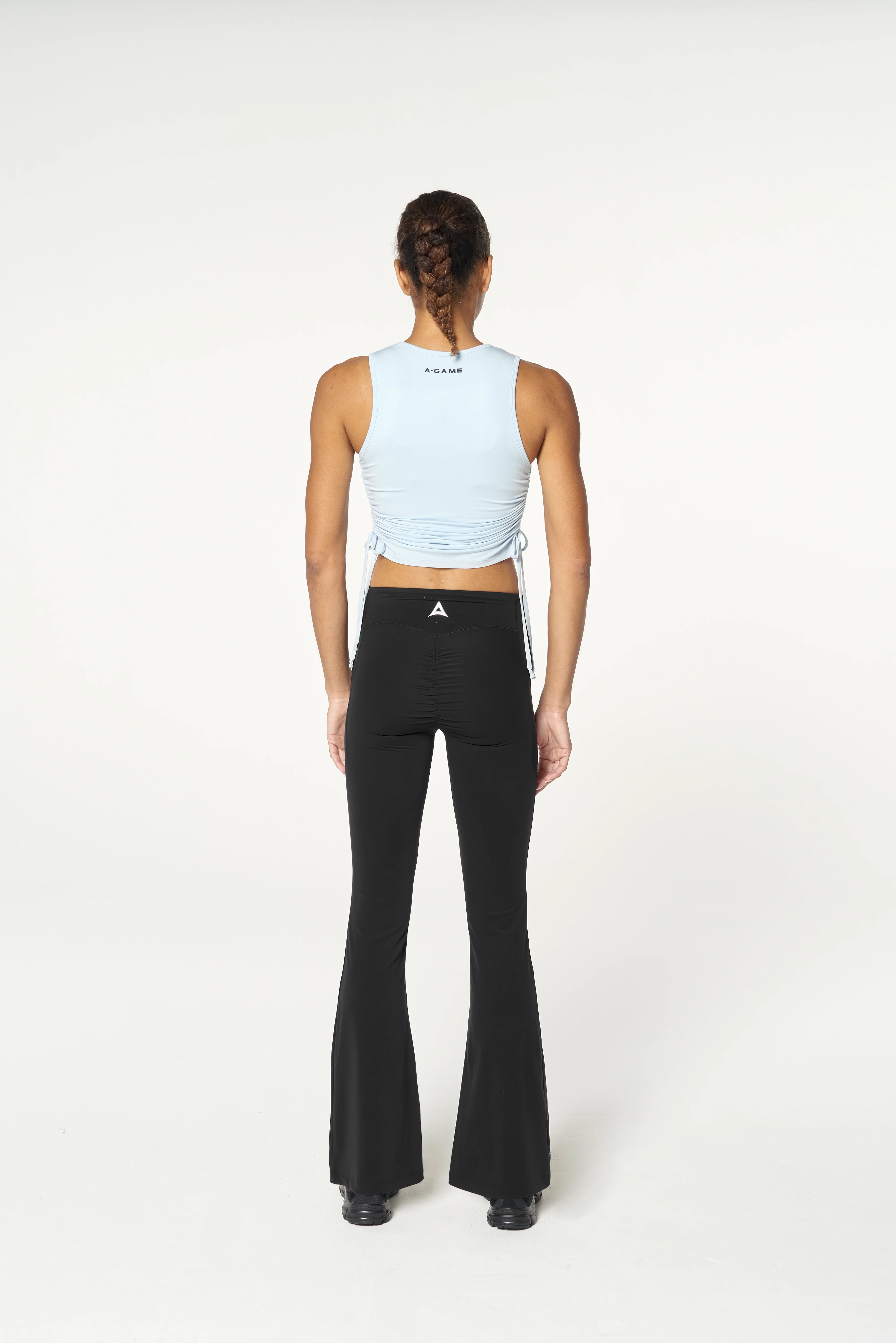 Women's Ruched Side Tank - Pale Blue - Image 8