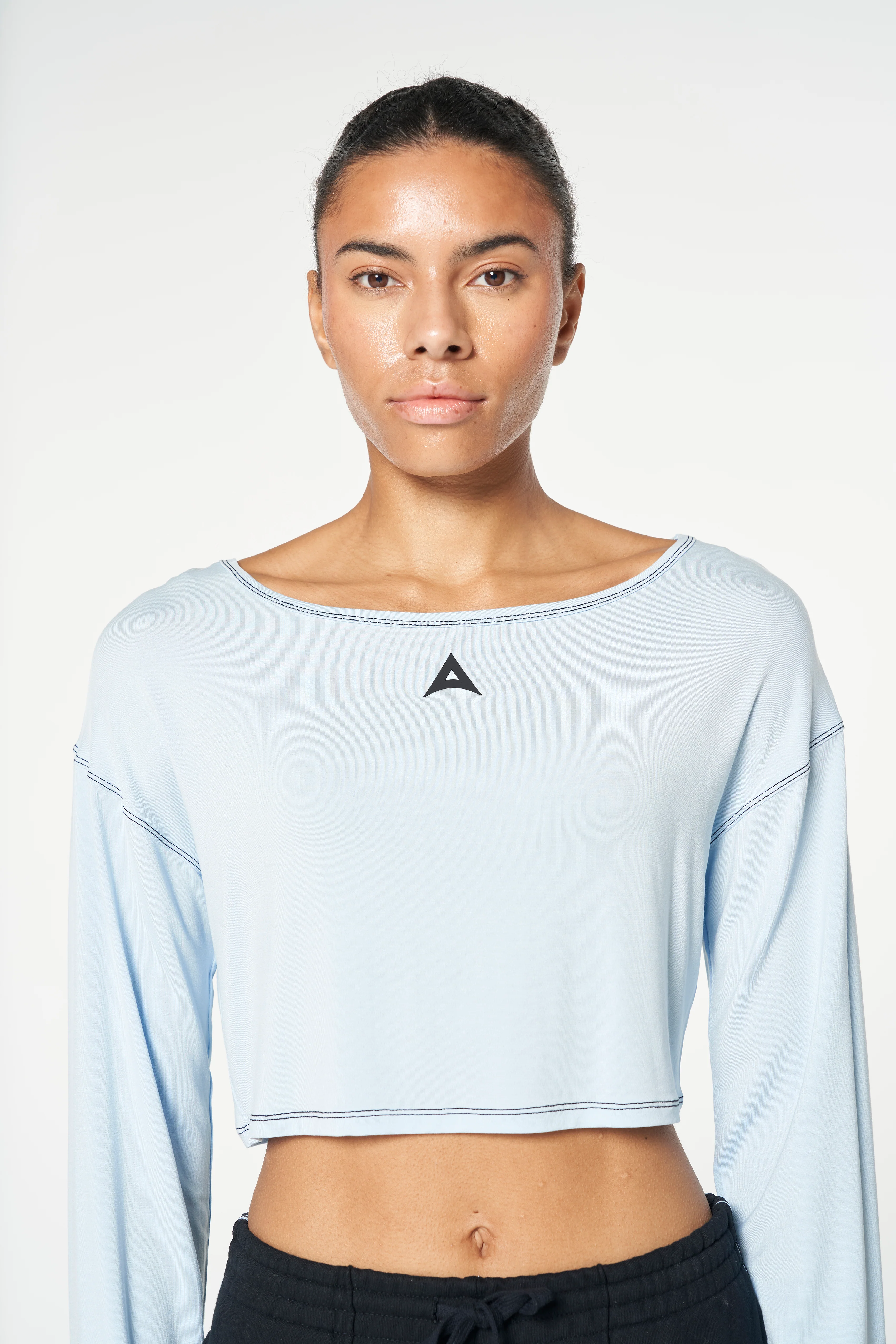 Women's Wide Sleeve Sweater - Pale Blue - Image 3