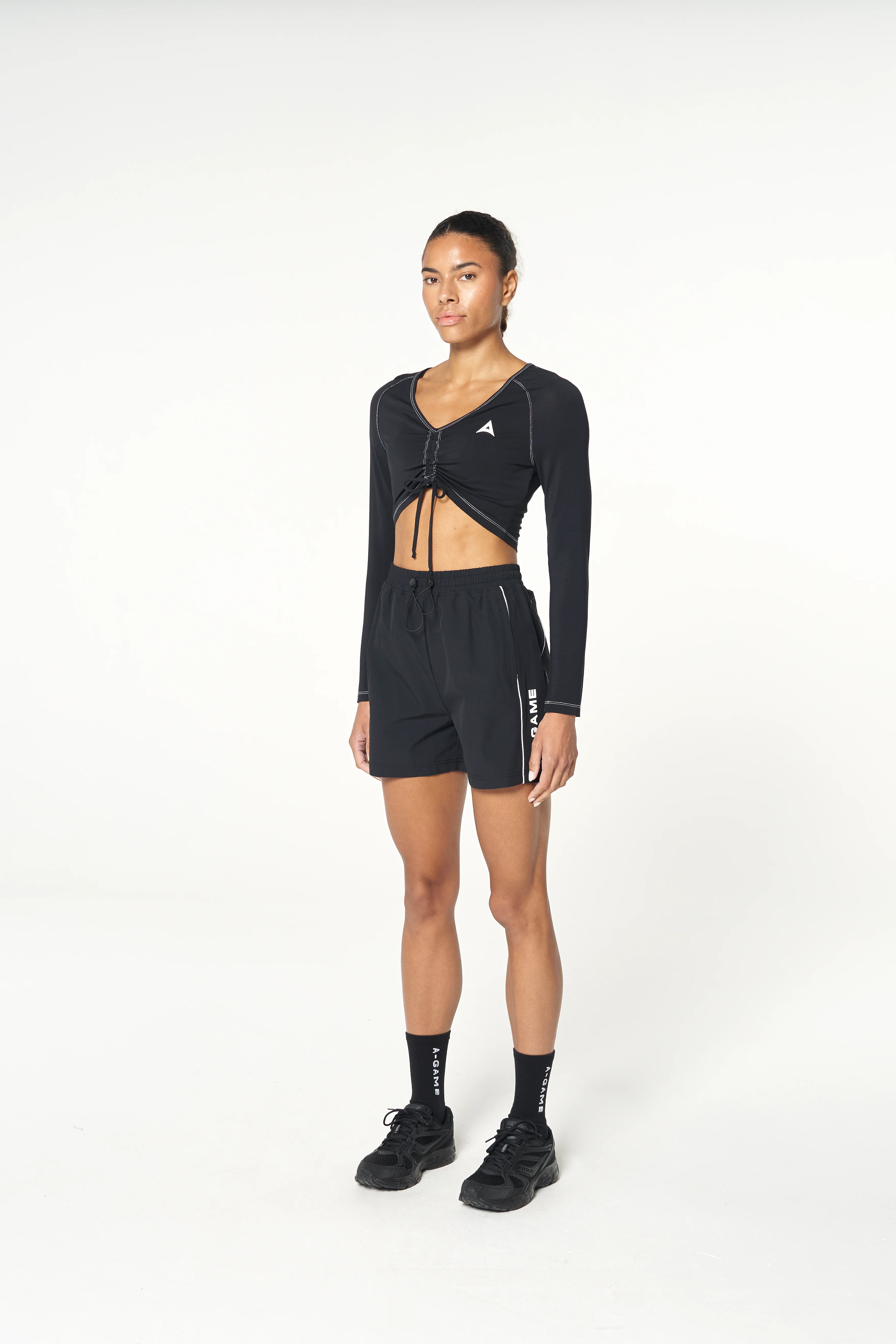 Women's Woven Shorts - Black - Image 5