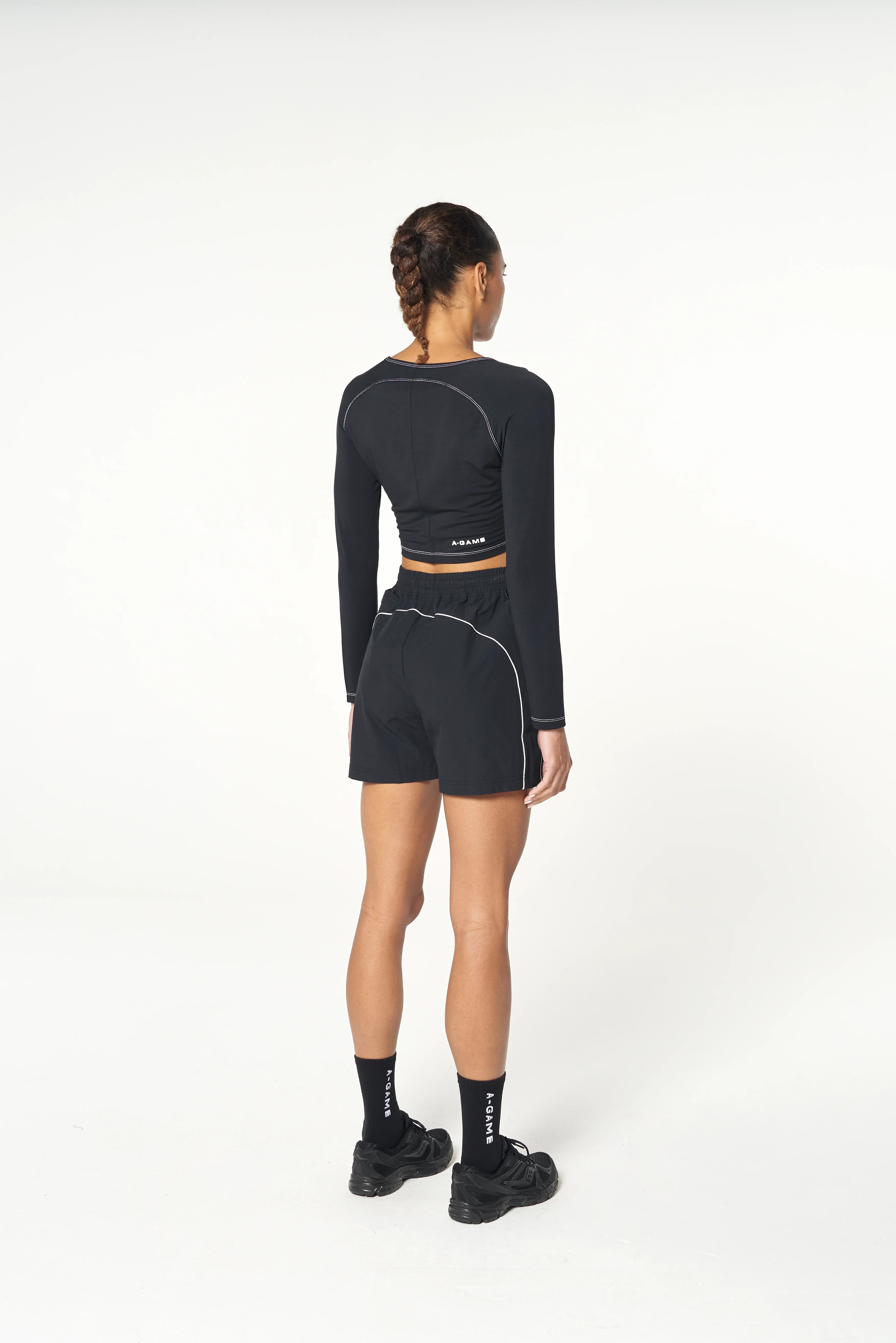 Women's Woven Shorts - Black - Image 6
