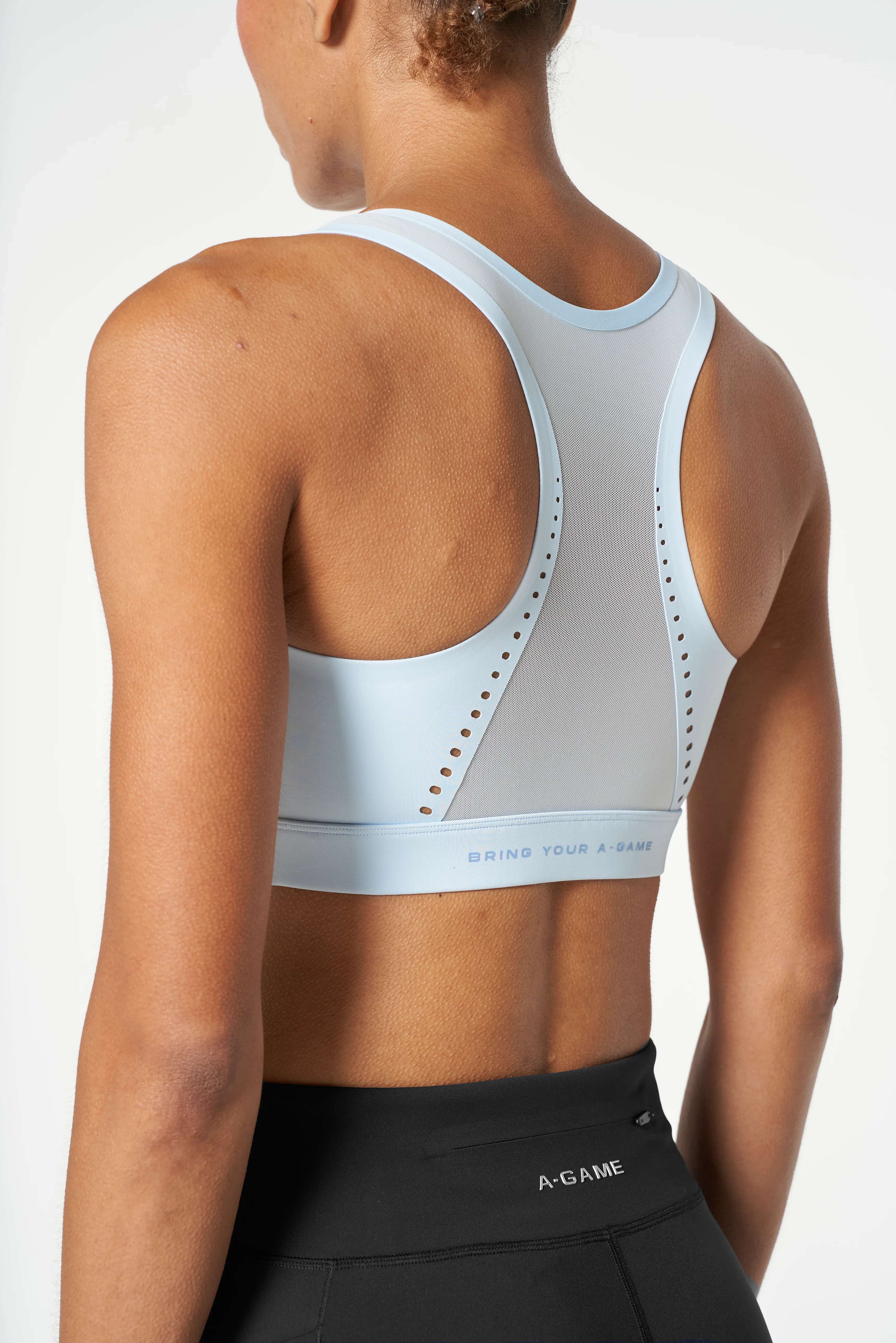 Women's Light Support Sports Bra - Pale Blue - Image 2