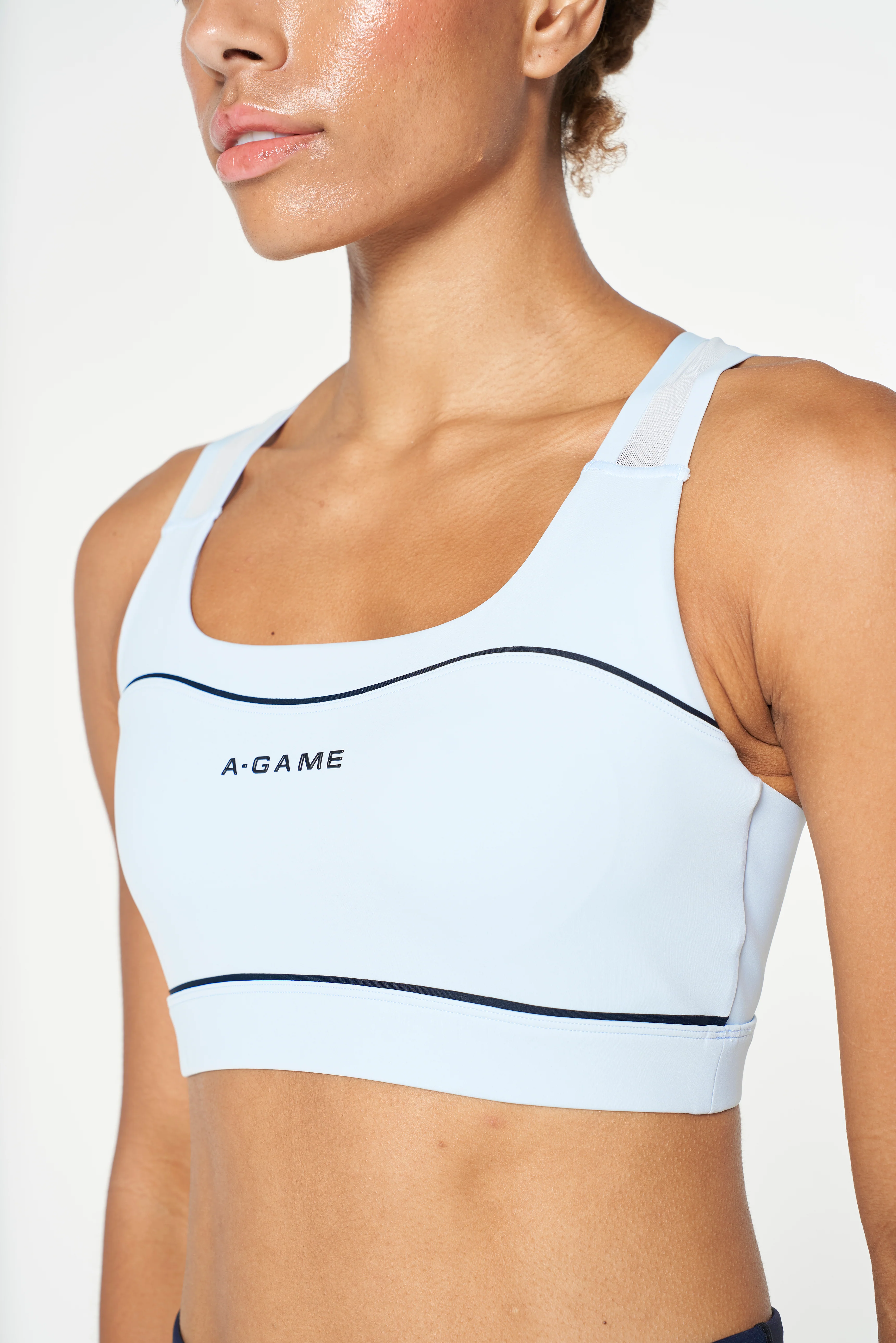 Women's Light Support Sports Bra - Pale Blue - Image 3
