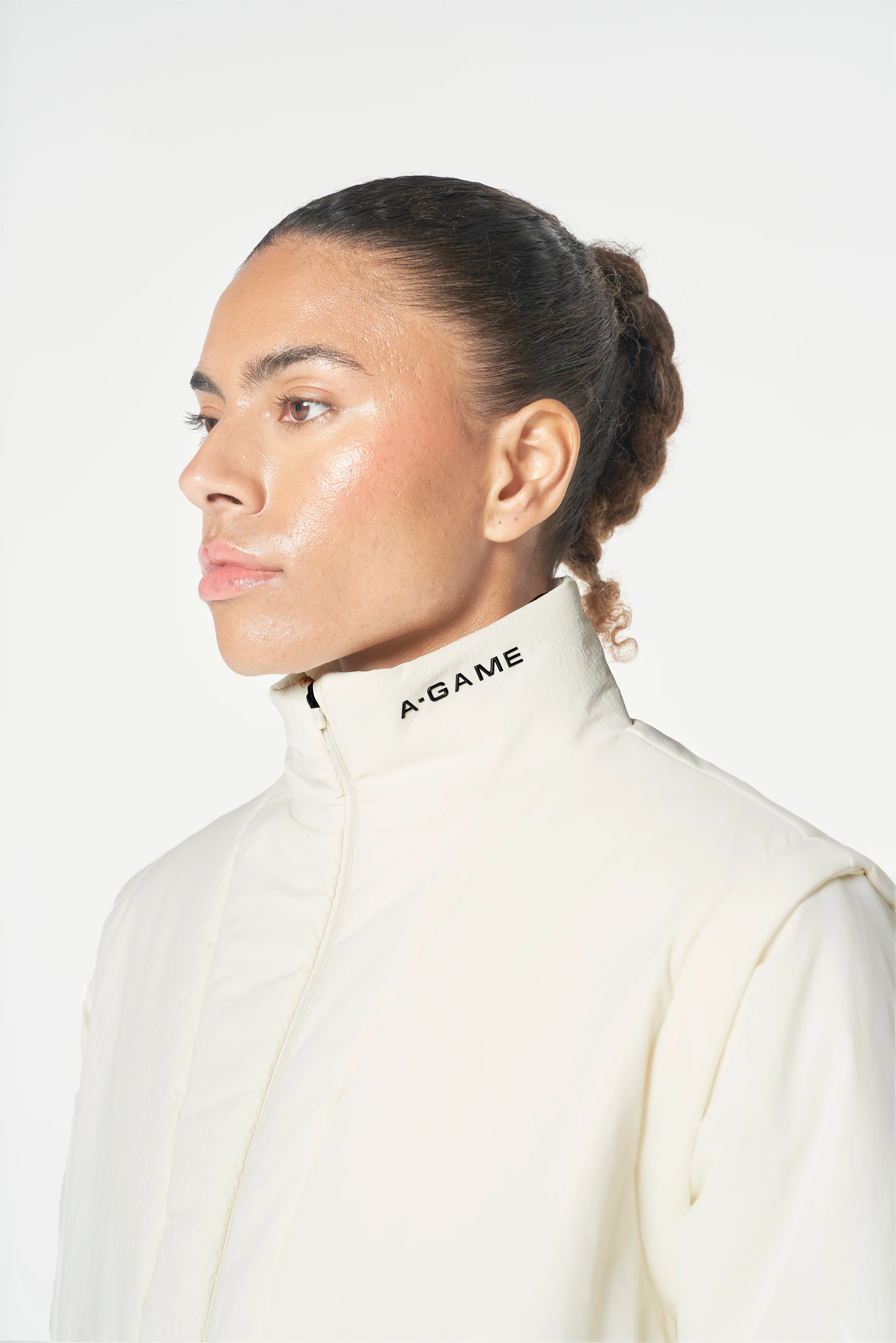 Women's Lightweight Padded Jacket - Ecru - Image 3