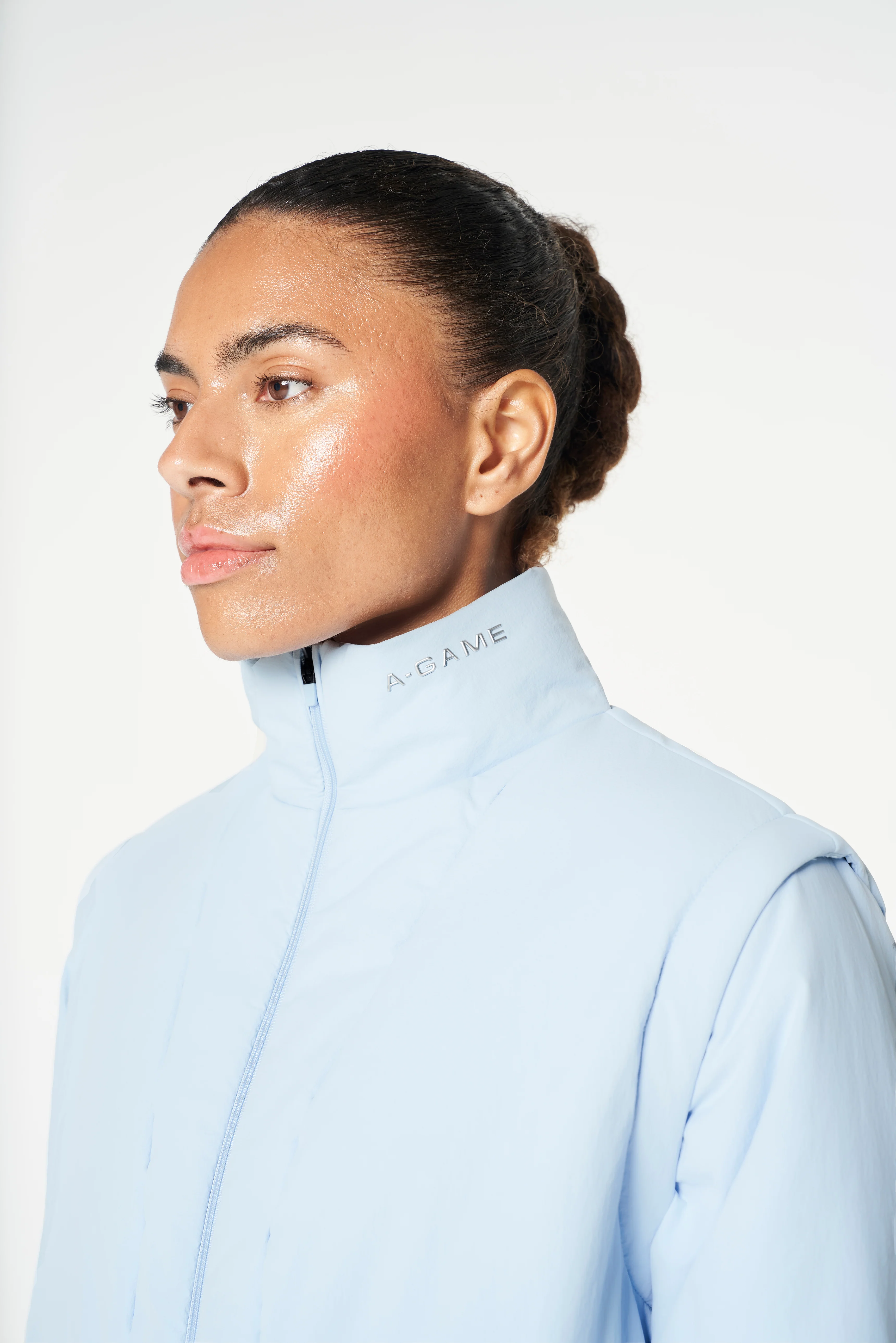 Women's Lightweight Padded Jacket - Pale Blue - Image 7