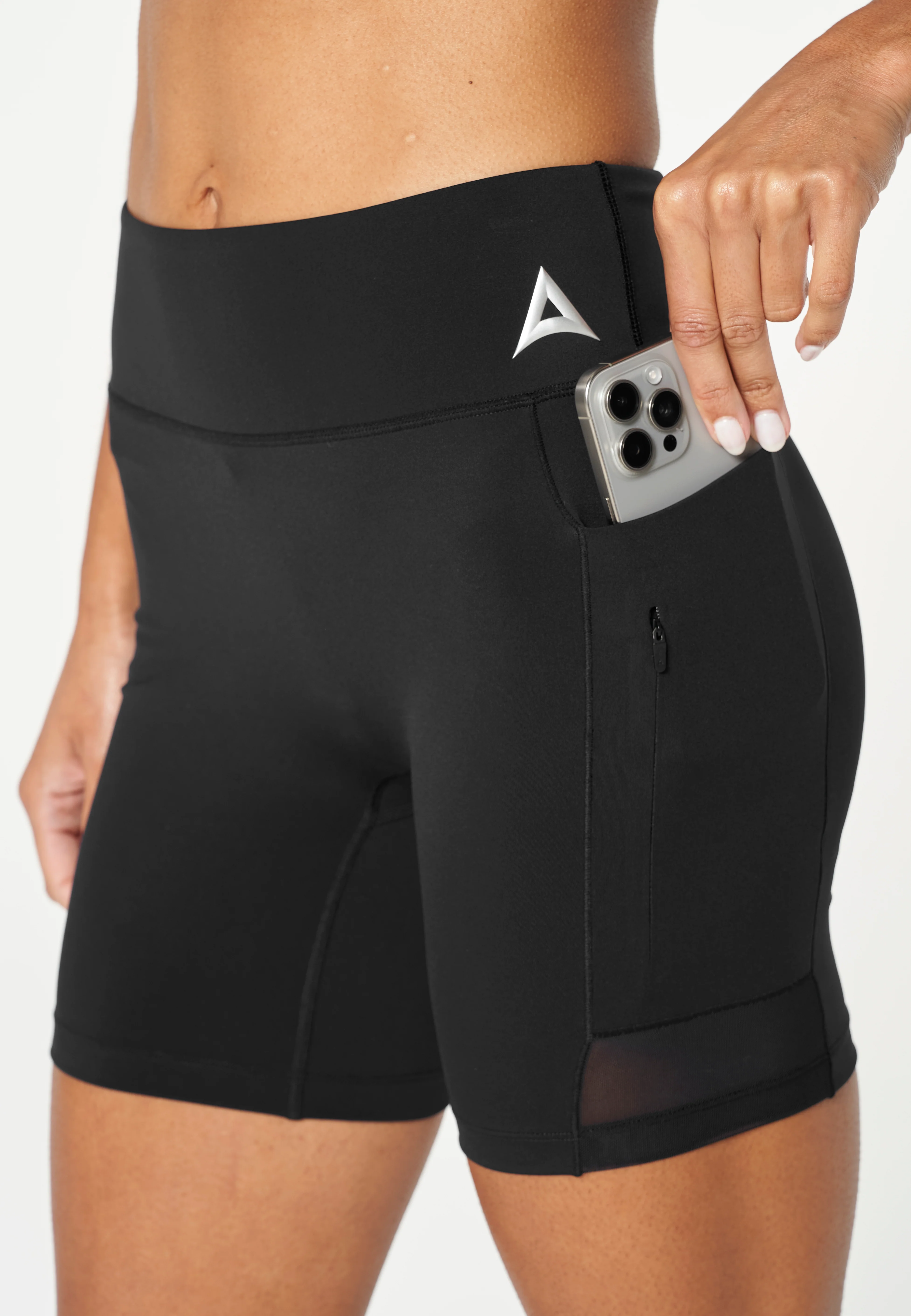 Women's Reflective Running Shorts - Black - Image 3