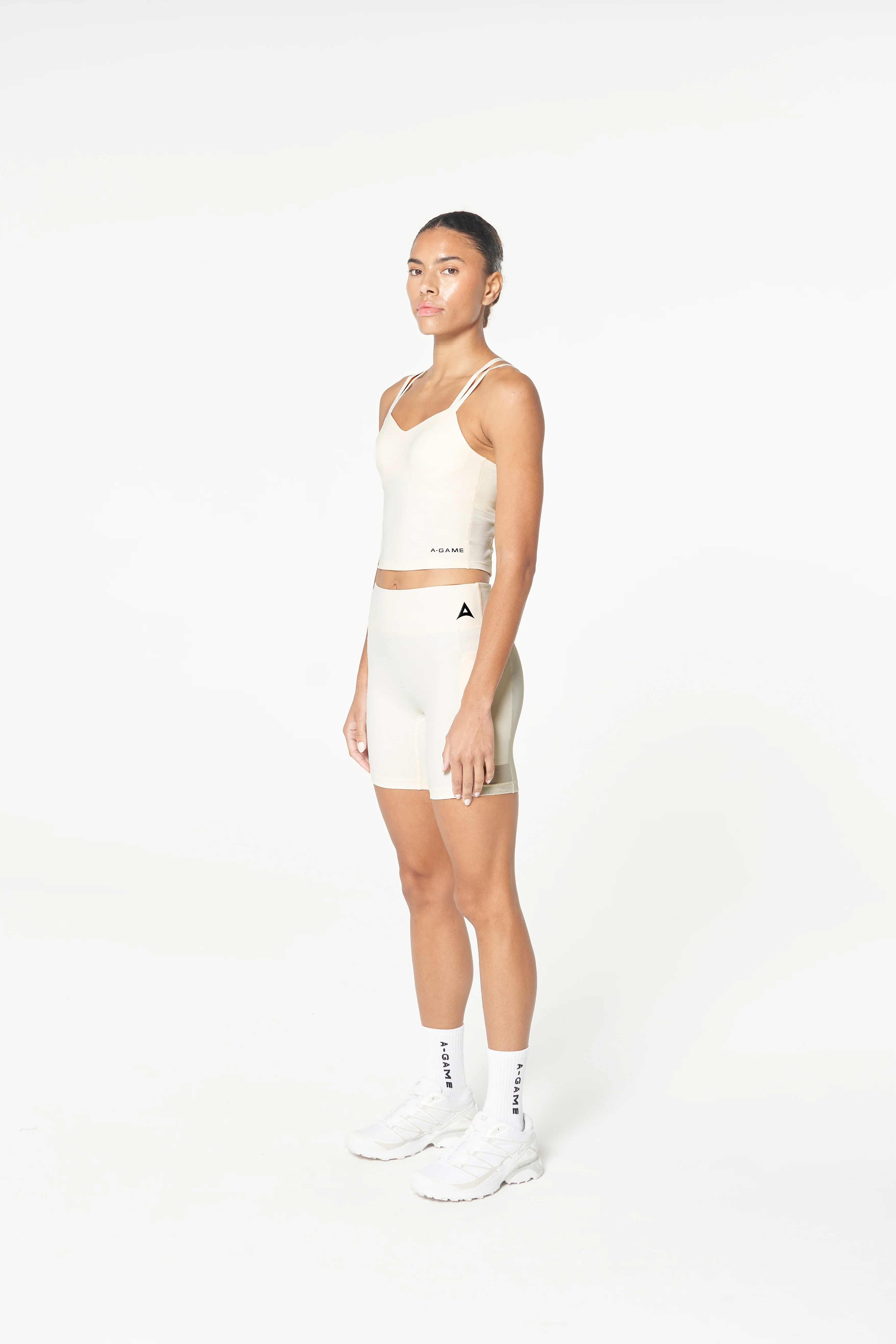 Women's Reflective Running Shorts - Ecru - Image 7